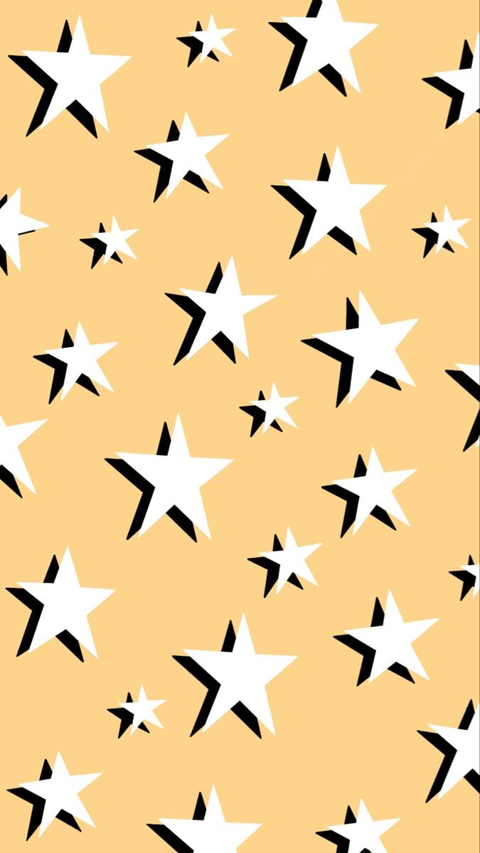 Yellow Pastel Star Aesthetic Pattern Wallpaper. Pattern wallpaper, Wallpaper, Pattern
