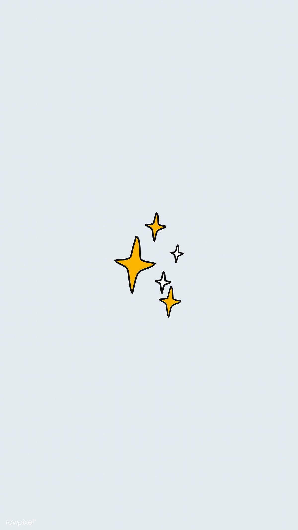 Hand drawn yellow star vector. free image / Adj. How to draw hands, Minimalist wallpaper, Cute wallpaper background