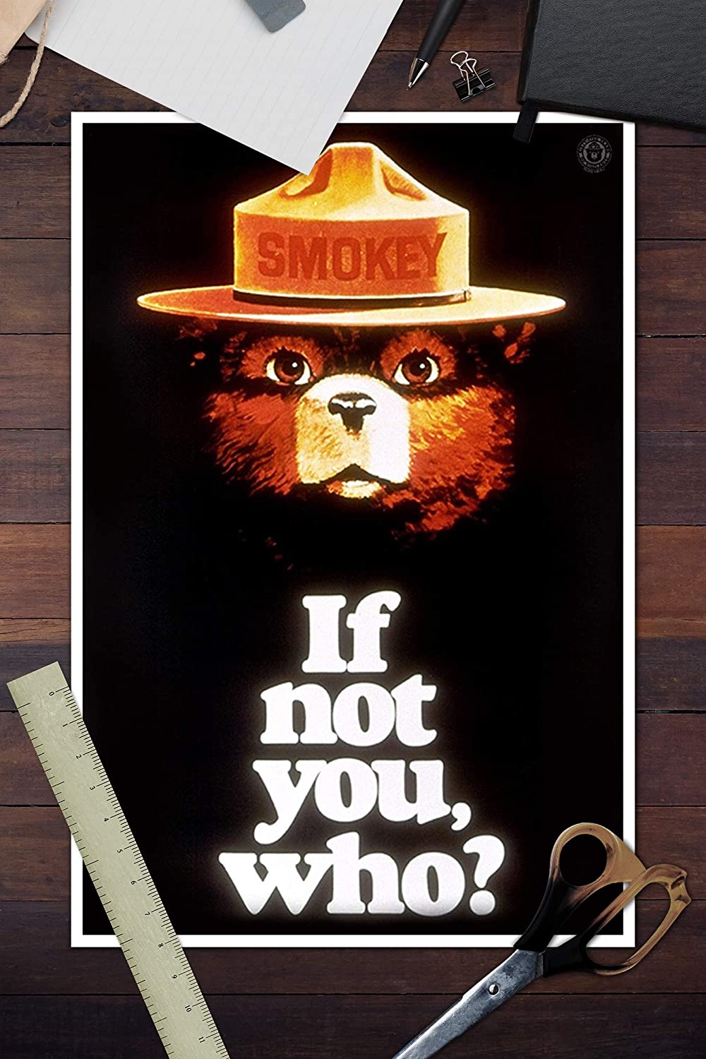 Smokey Bear, If Not You, Who, Vintage Poster 79789 (11x14 Double Matted Art Print, Wall Decor Ready To Frame): Posters & Prints
