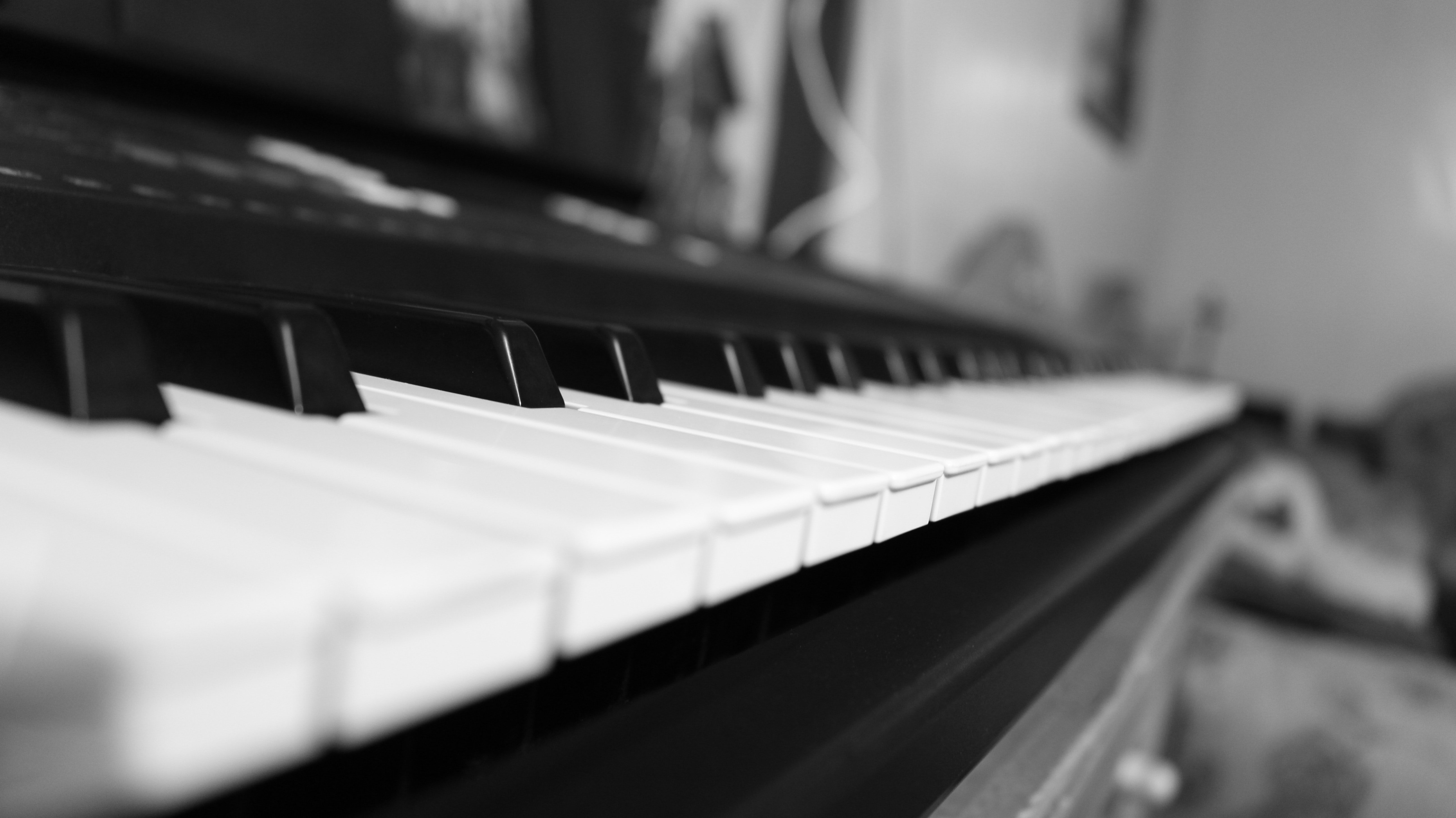 Grayscale Photo of Piano Tiles · Free