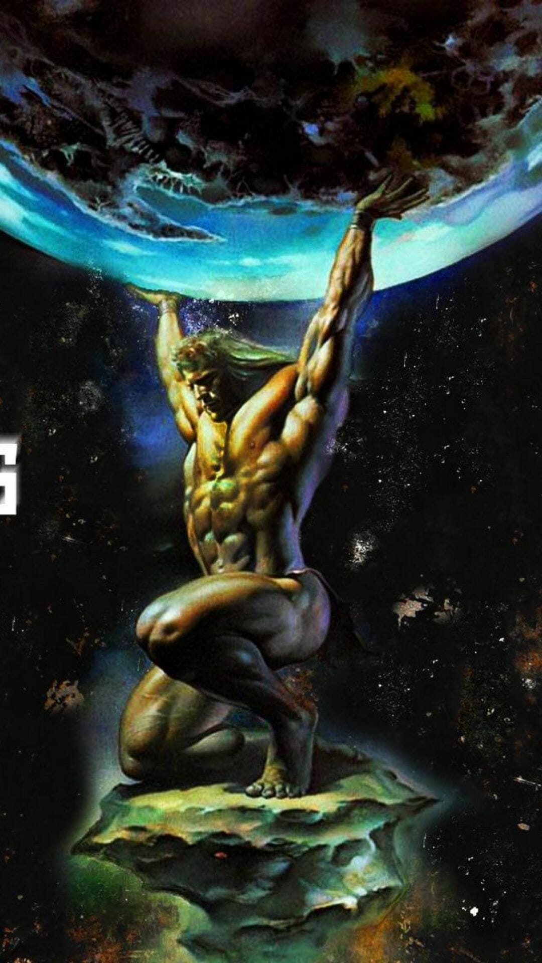 Atlas holding earth Atlas Art Digital Mythology Earth Titan Greek HD
