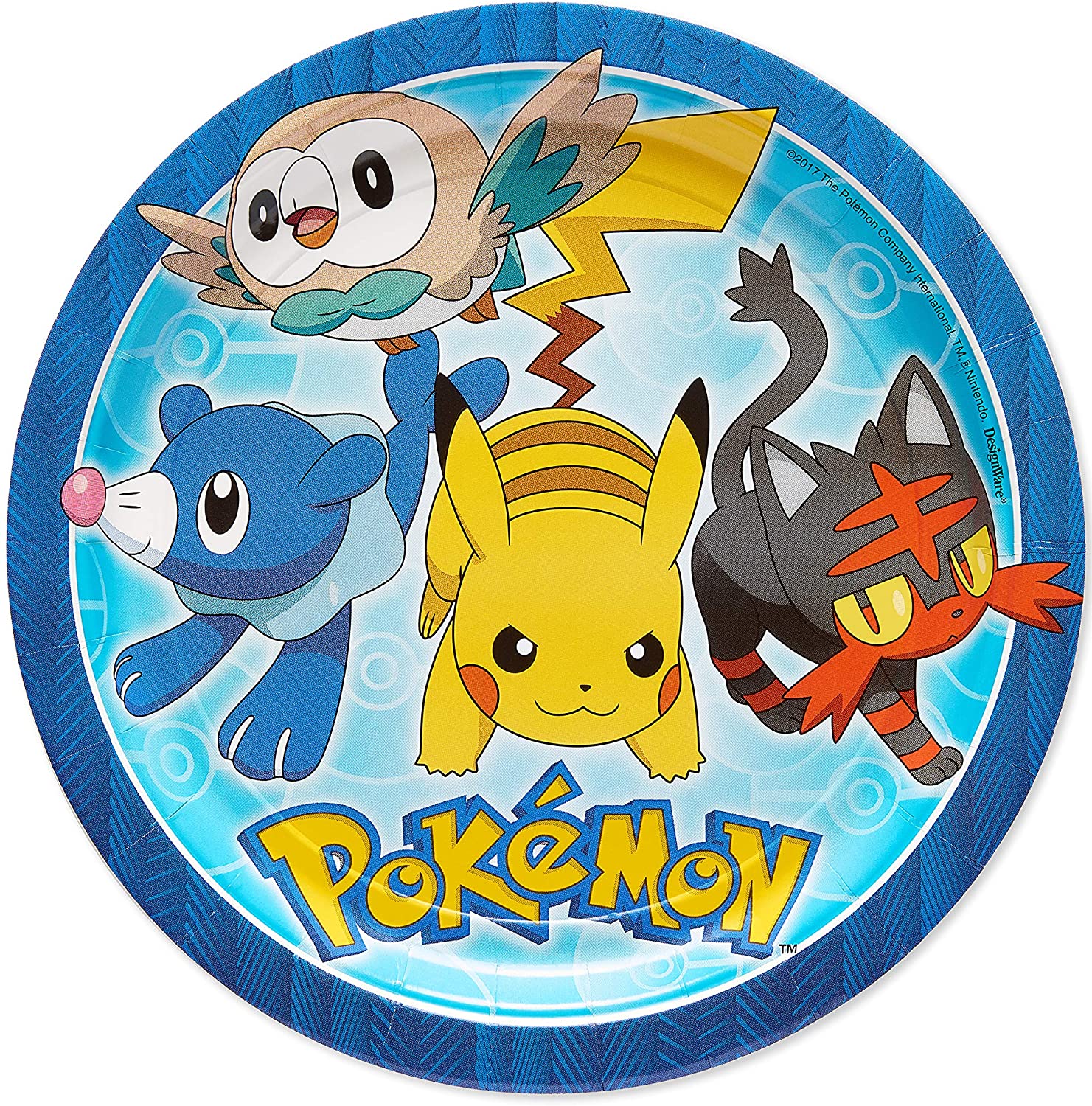 American Greetings Pokemon Party Supplies, Paper Dinner Plates (40 Count), Toys & Games
