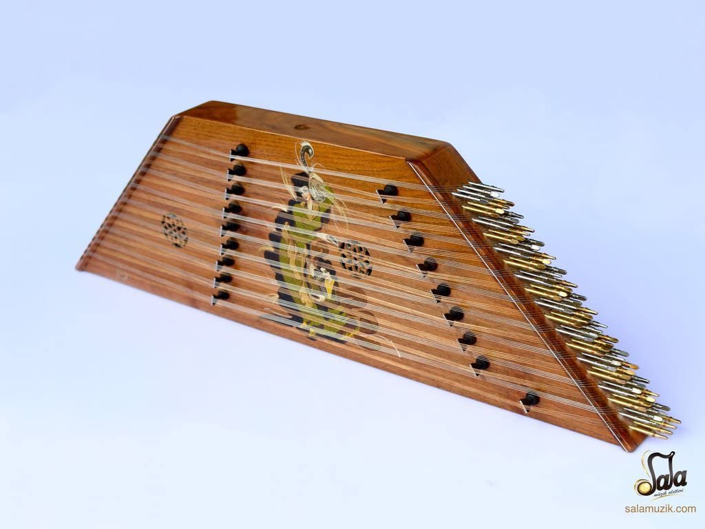 Persian Painted 9 Kharak Santoor Santur Dulcimer SRS 309, Musical Instruments
