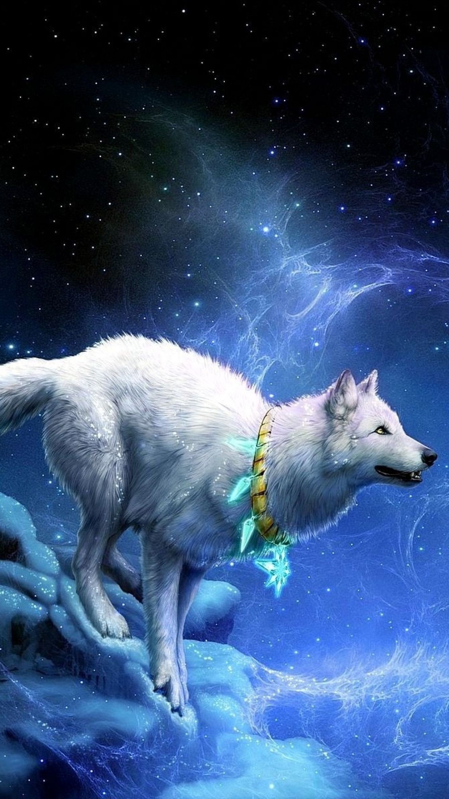 Unicorn Galaxy Wolf Wallpaper
