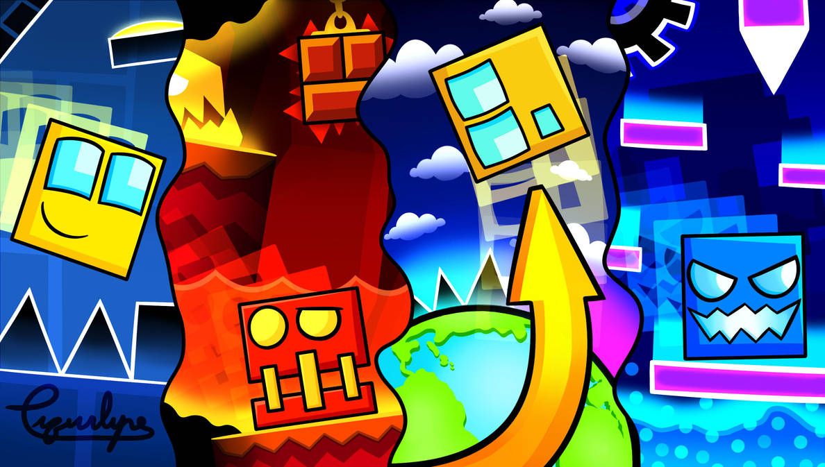 Geometry dash wallpaper, Geometry