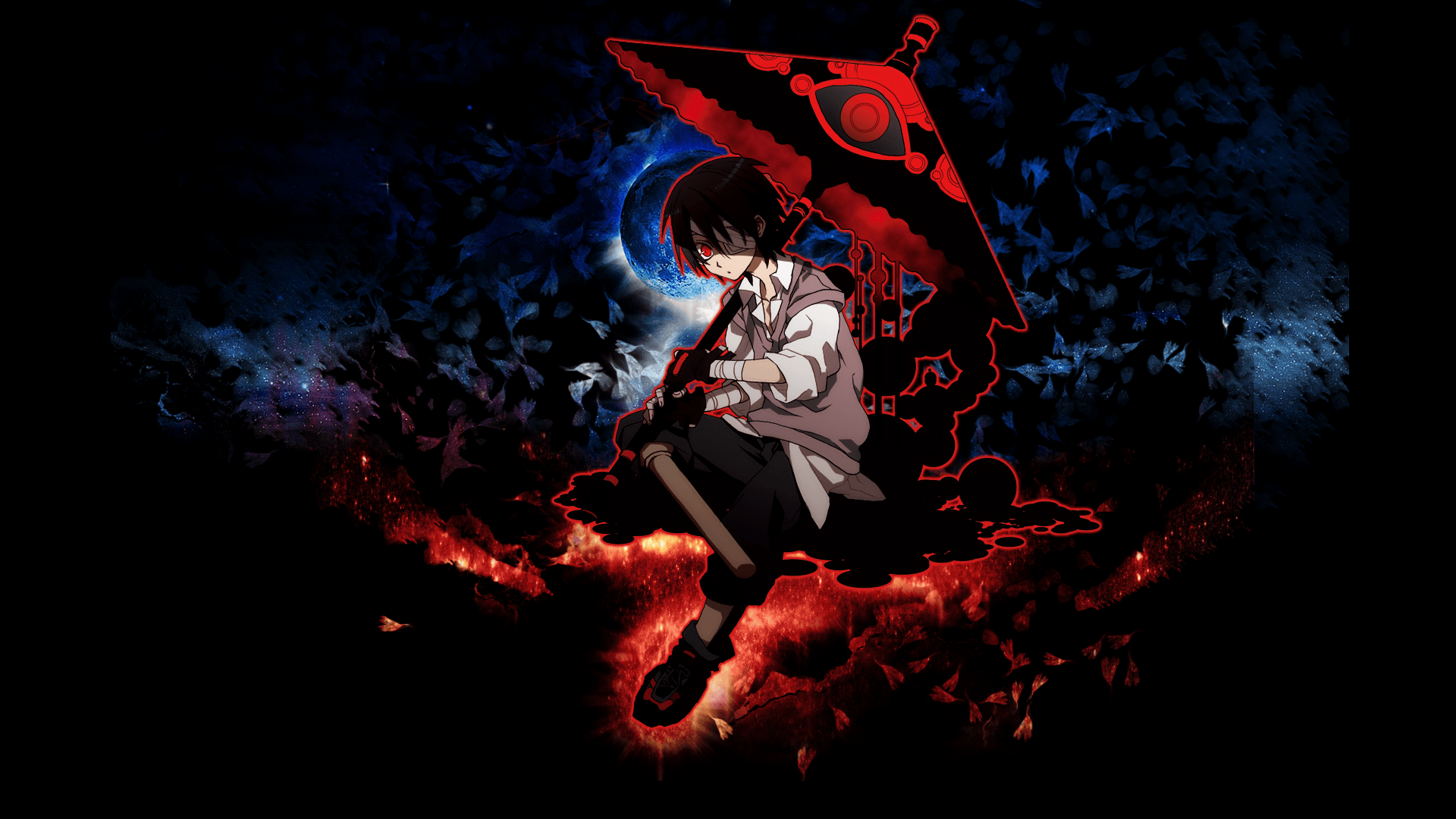 Dark Red Anime Wallpaper