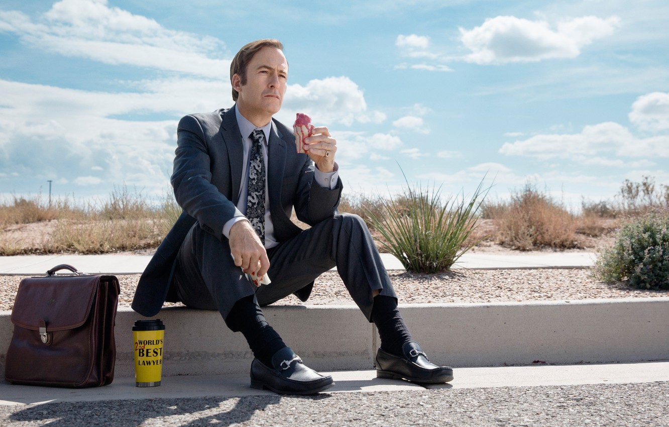 Wallpaper road, costume, ice cream, the series, portfolio, roadside, crime, TV Series, Bob Odenkirk, Jimmy McGill, Better Call Saul, Better call Saul!, Bob Odenkirk image for desktop, section фильмы