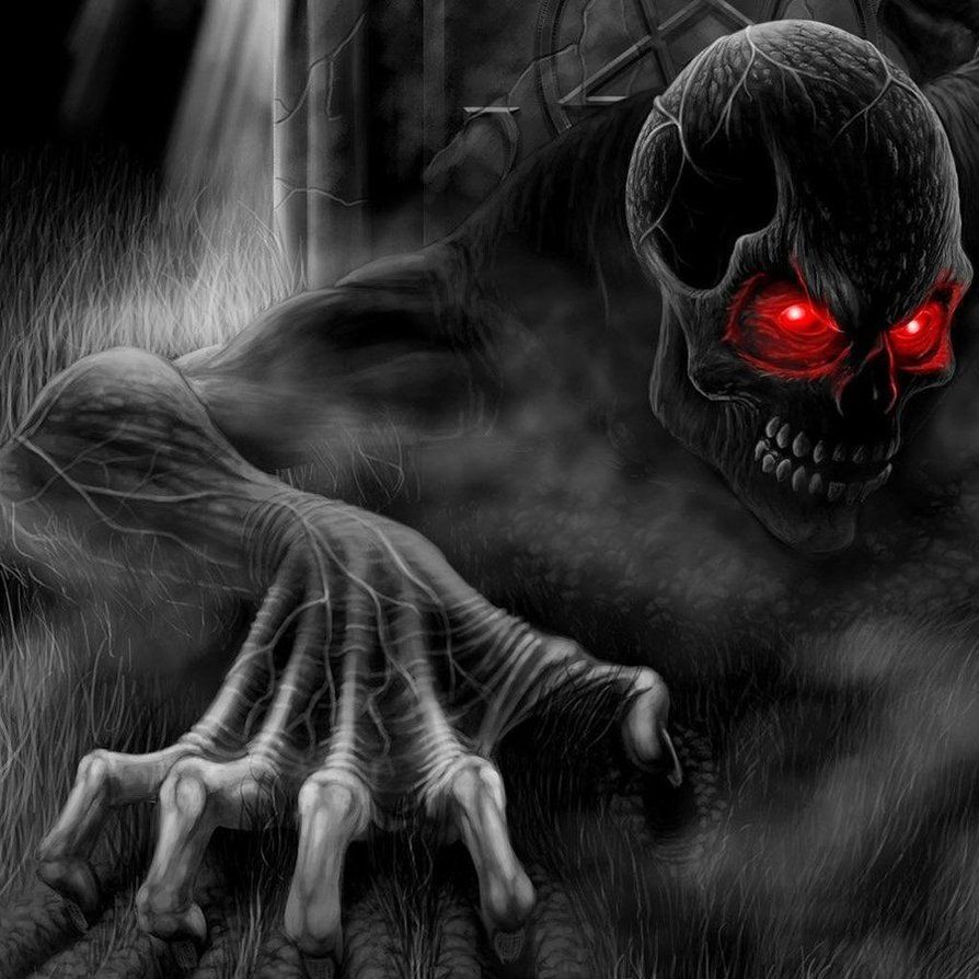 dark demon goes out his grave. Horror picture, Dark evil, Horror