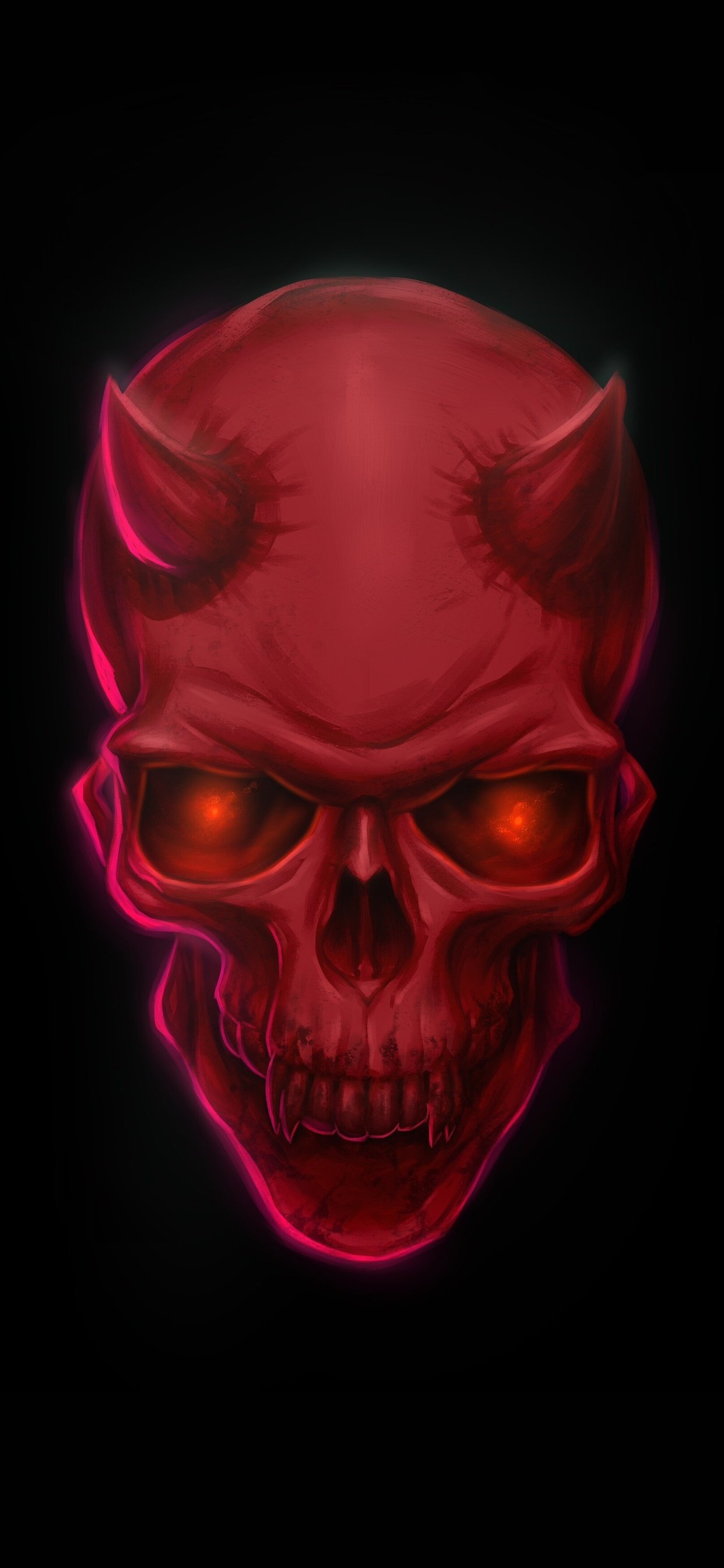 Red Devil Skull 8k iPhone XS MAX HD 4k Wallpaper, Image, Background, Photo and Picture