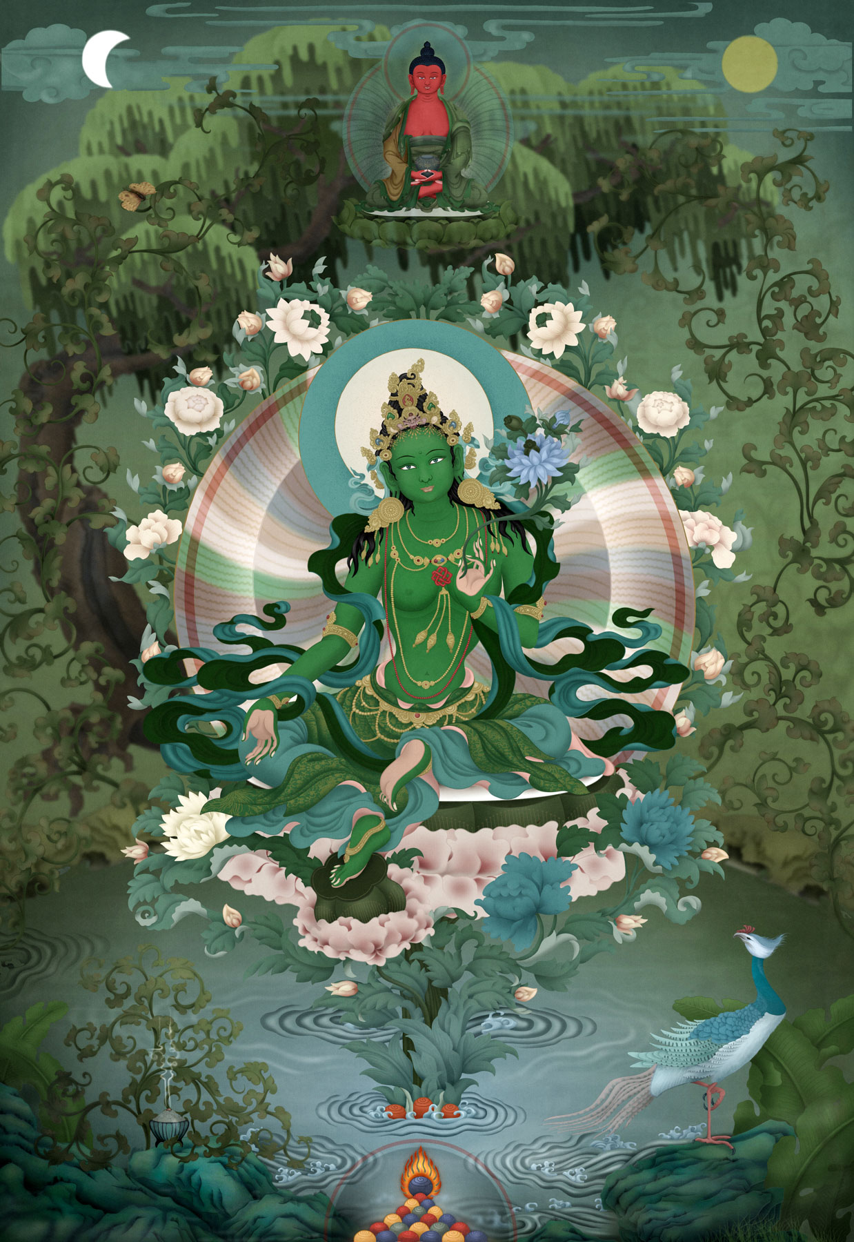 Green Tara, The Saviouress (Art Print) Christian As Art