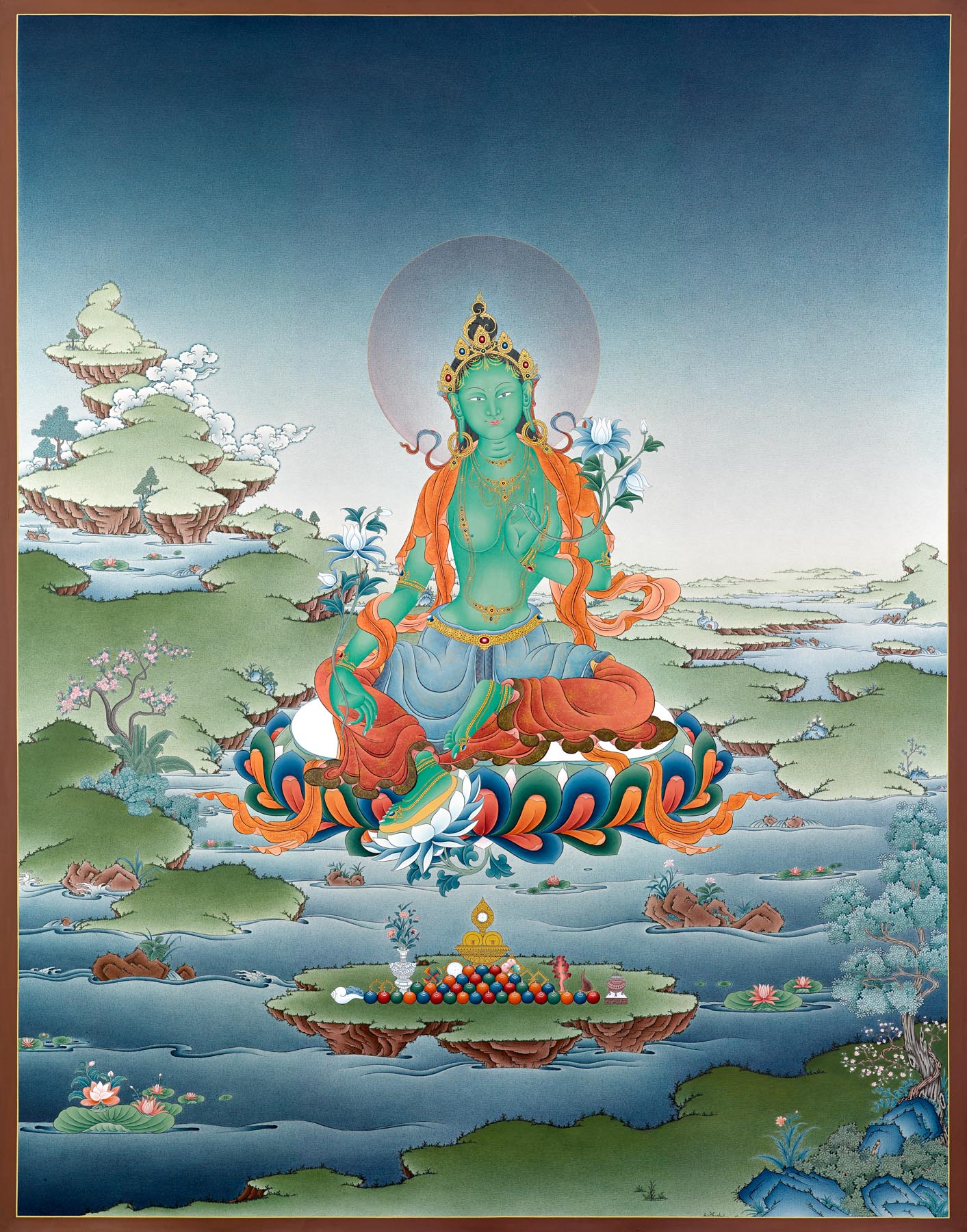 Green Tara (Art Print) As Art