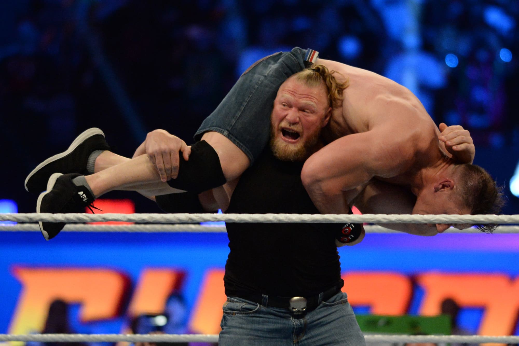 Brock Lesnar ragdolled John Cena after SummerSlam was over (Video)