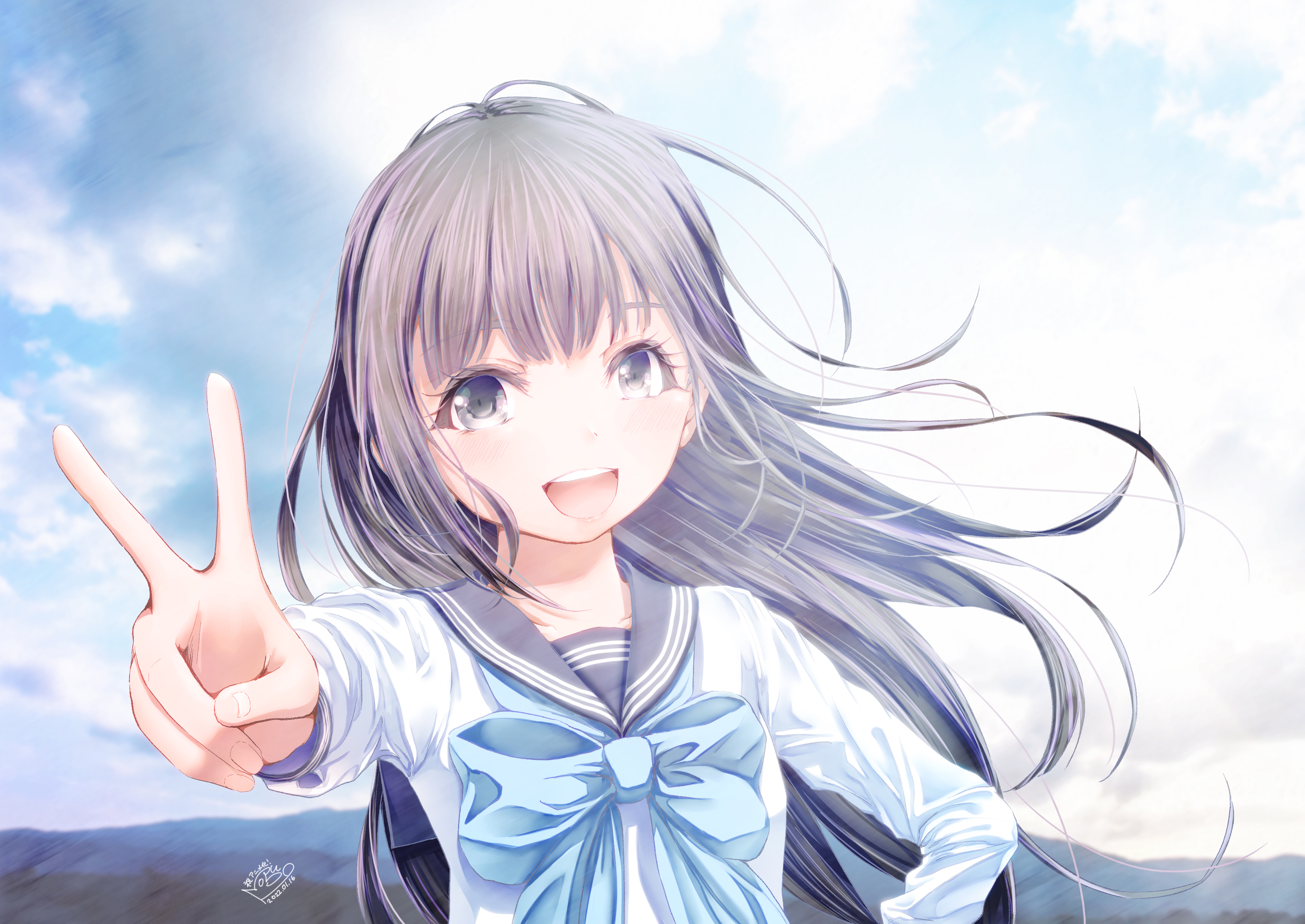 Akebi's Sailor Uniform HD Wallpaper