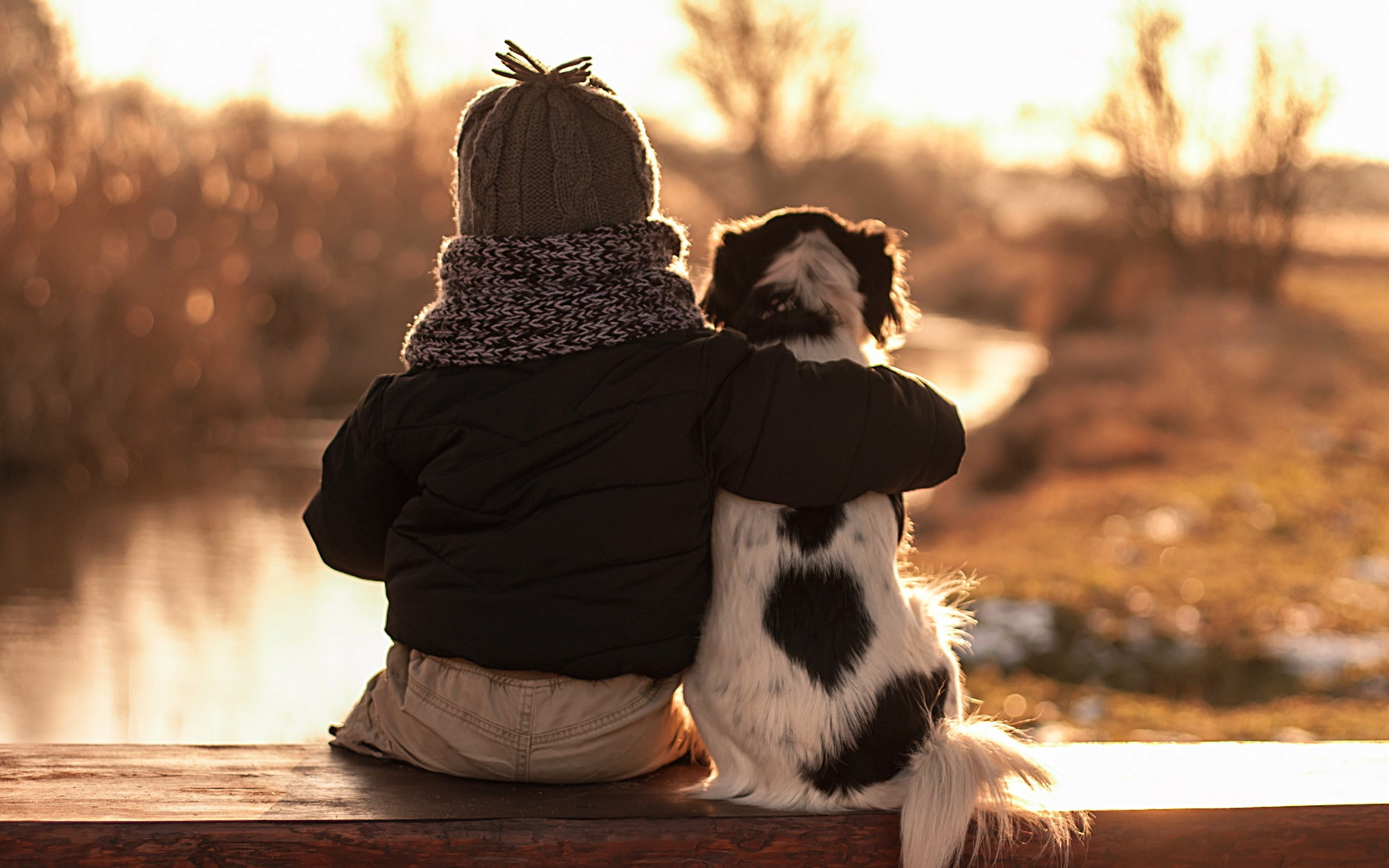 child, Dog, Friends, Hug, Mood Wallpaper HD / Desktop and Mobile Background