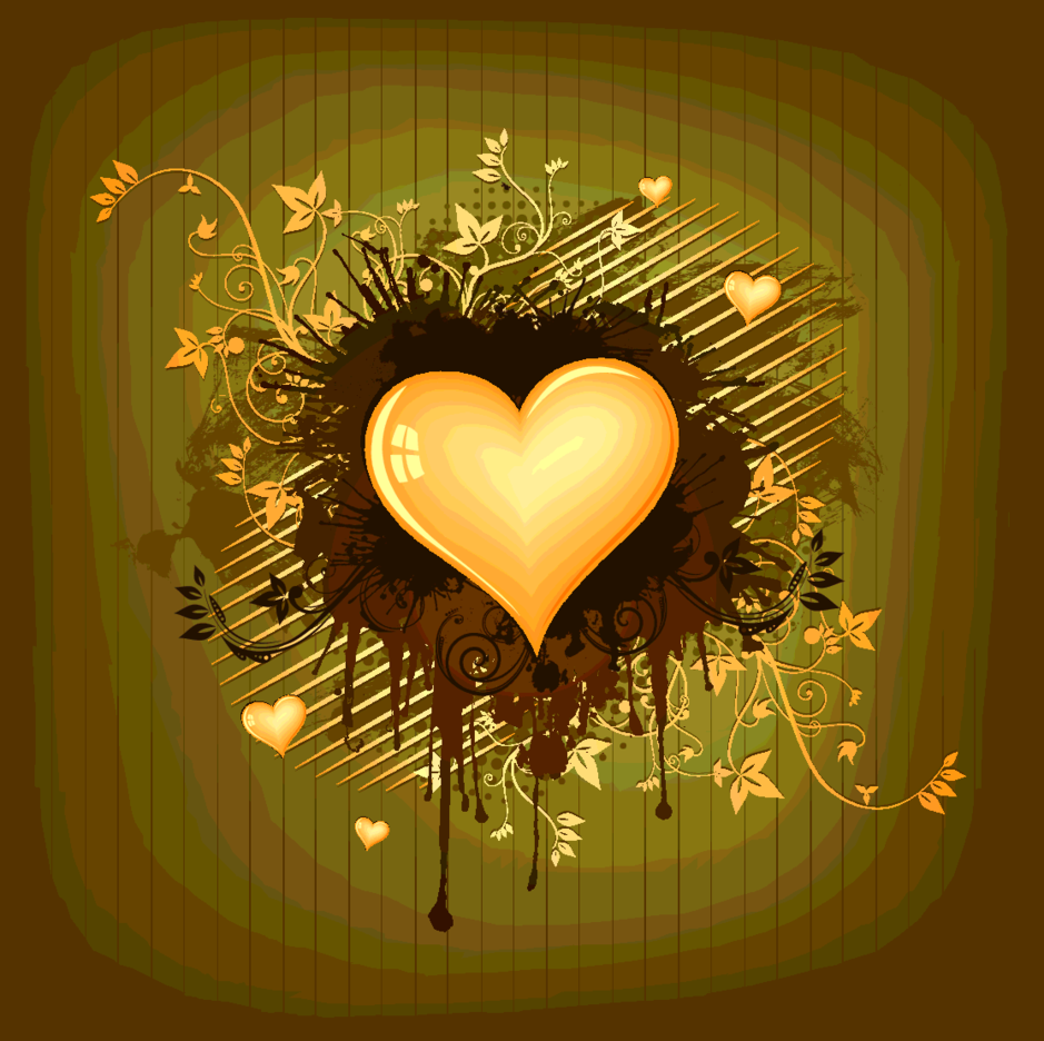 Heart On Grunge Background