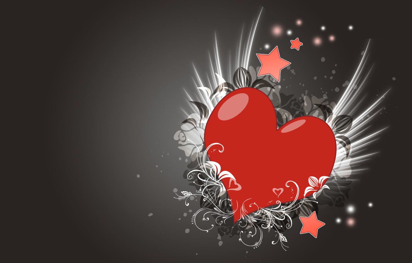 Wallpaper love, pattern, heart, Grey image for desktop, section стиль