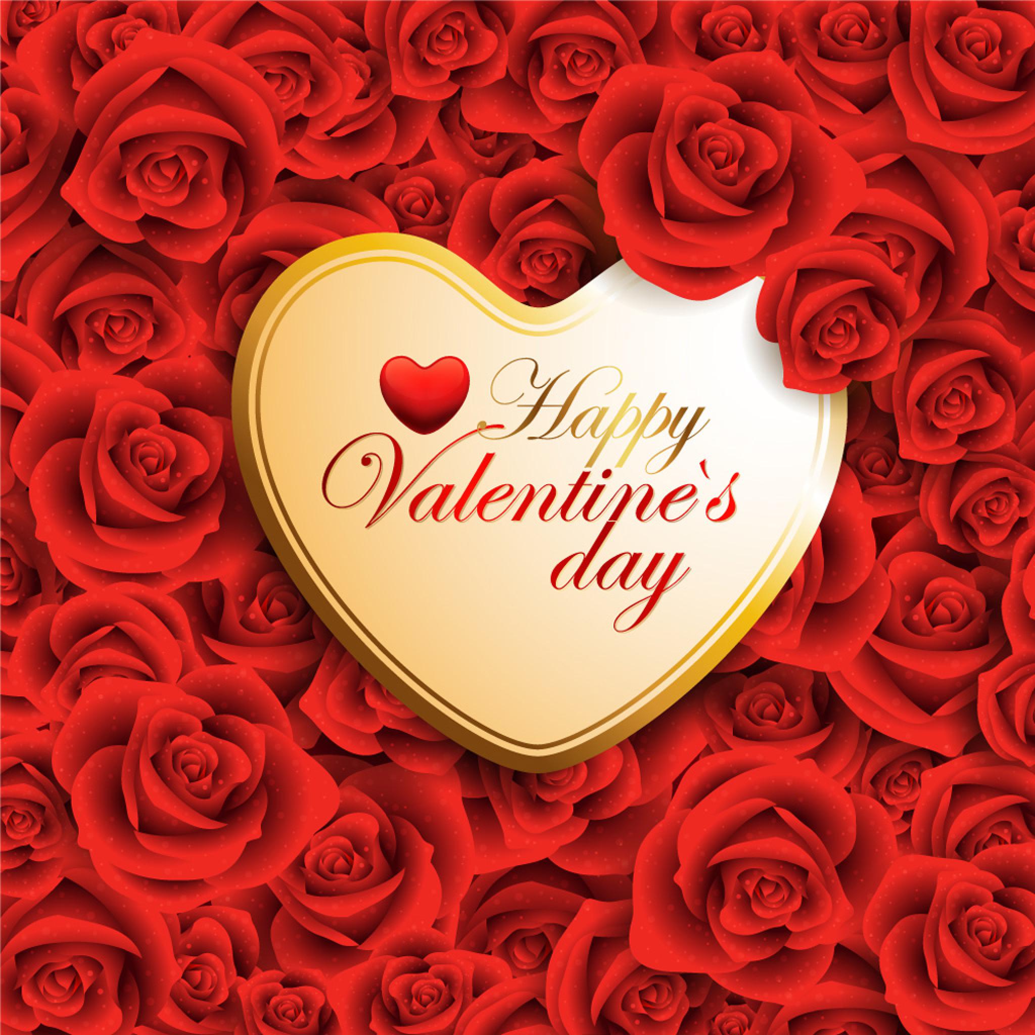Vector Valentines Day Rose iPhone HD Wallpaper Free