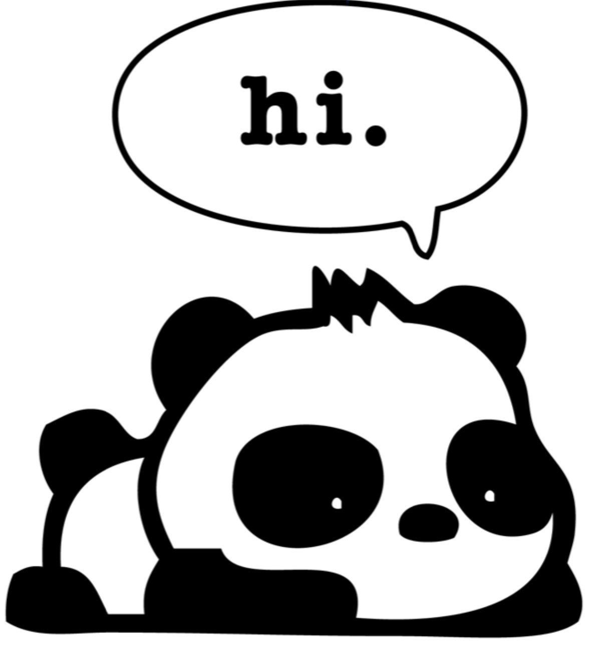 Lazy Panda Decal. Etsy. Cute panda wallpaper, Panda drawing easy, Panda craft