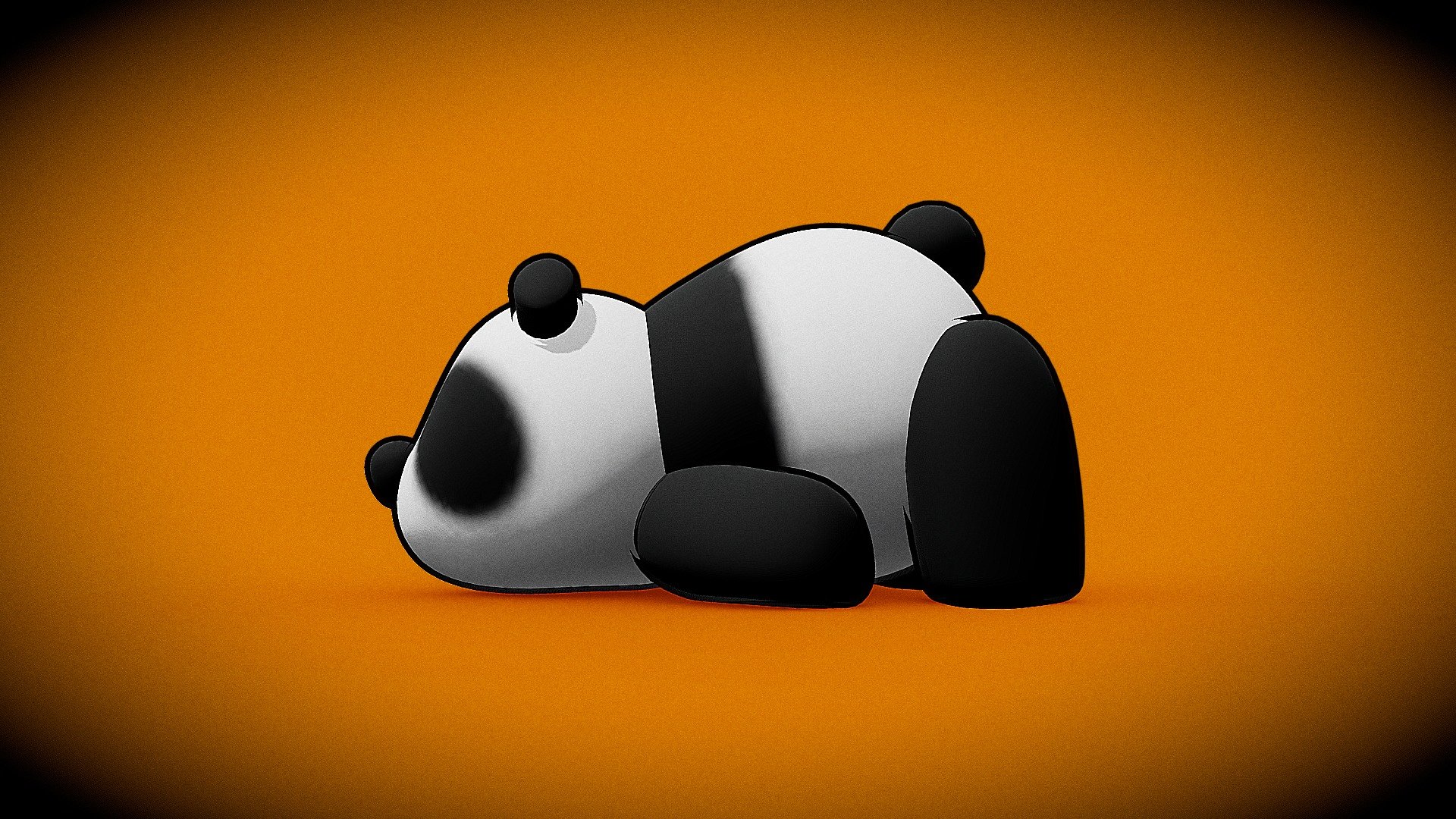 Lazy panda Free 3D model by manogna [87c2553]