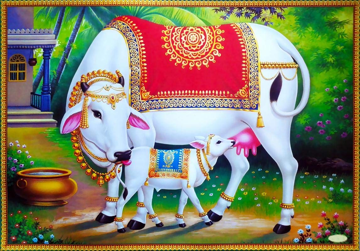 Art collection Kamdhenu Cow With Calf Kamdhenu Cow Vastu Photo Frame  Painting Religious Frame Price in India - Buy Art collection Kamdhenu Cow  With Calf Kamdhenu Cow Vastu Photo Frame Painting Religious