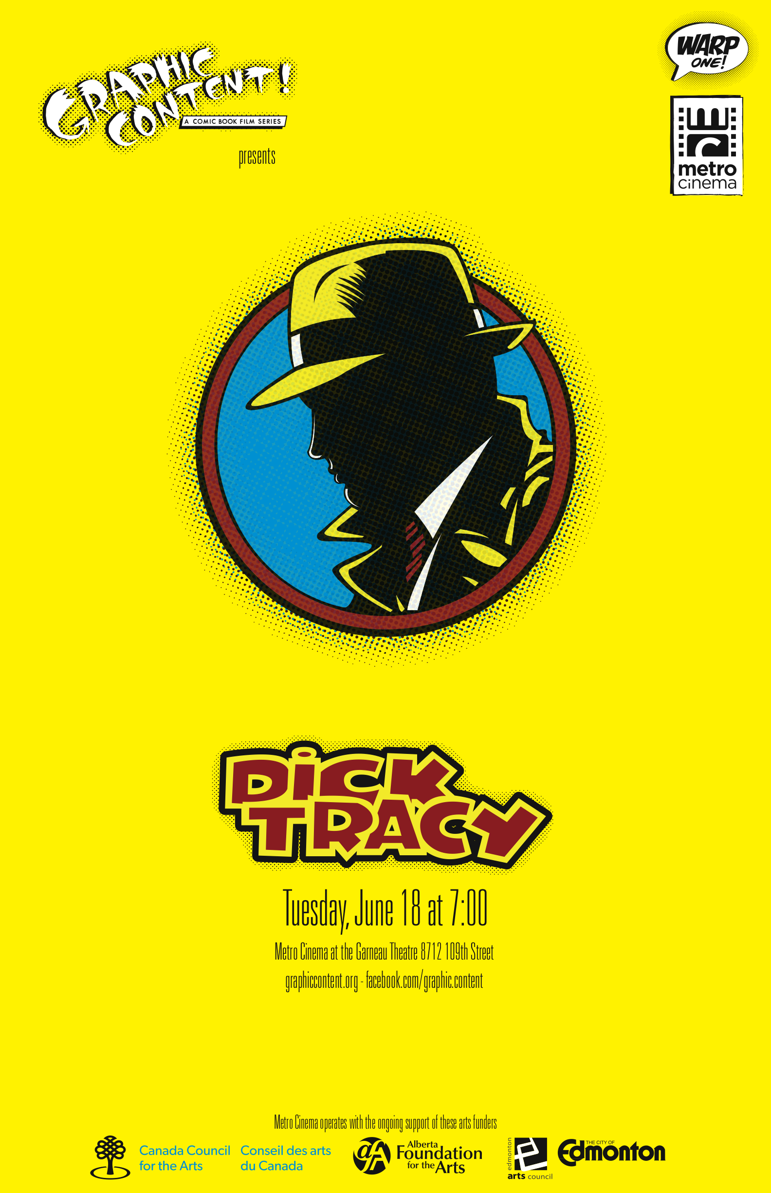 Mobsters and Material Girls with Dick Tracy!. Graphic Content! Edmonton's Monthly Comic Book Film Series