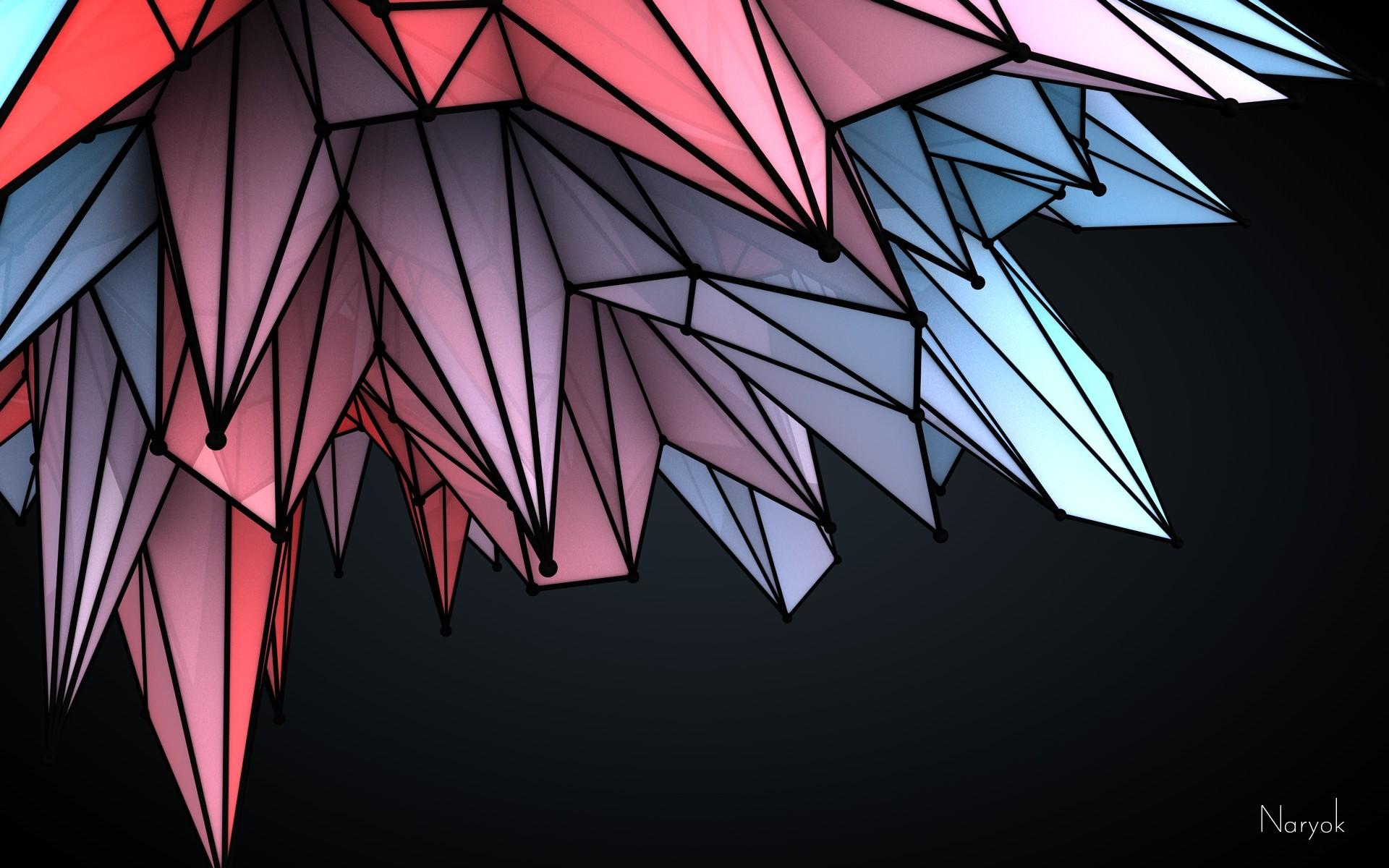 Spikes 3D render cinema 4d wallpaper icosphere