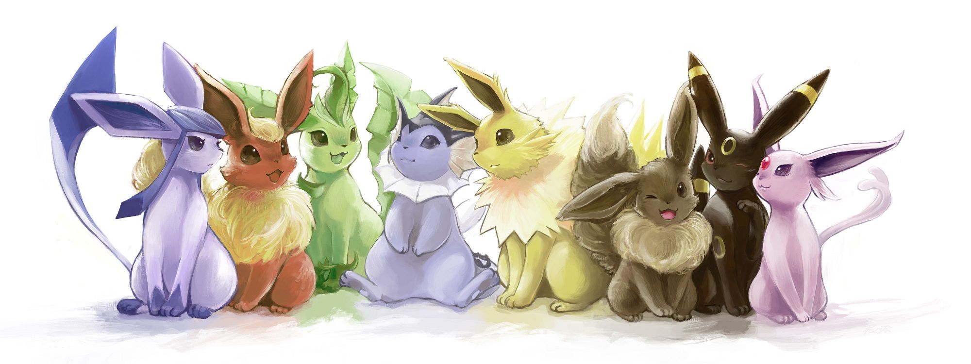 Givrali, Pyroli, Phylali, Aquali, Voltali, Evoli, Noctali et Mentali. Pokemon eevee, Cute pokemon wallpaper, Pokemon eeveelutions