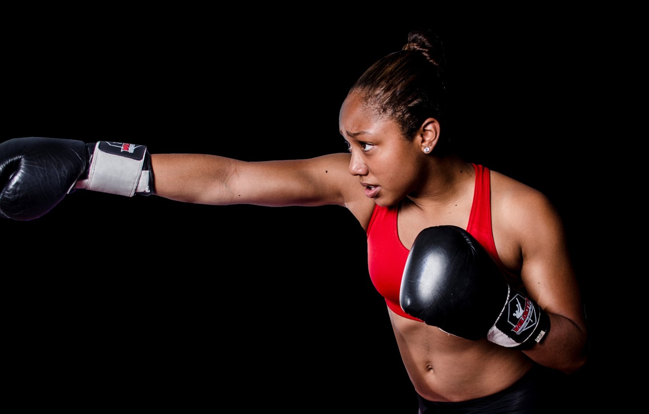 Wallpaper girl, training, Thai Boxing image for desktop, section спорт