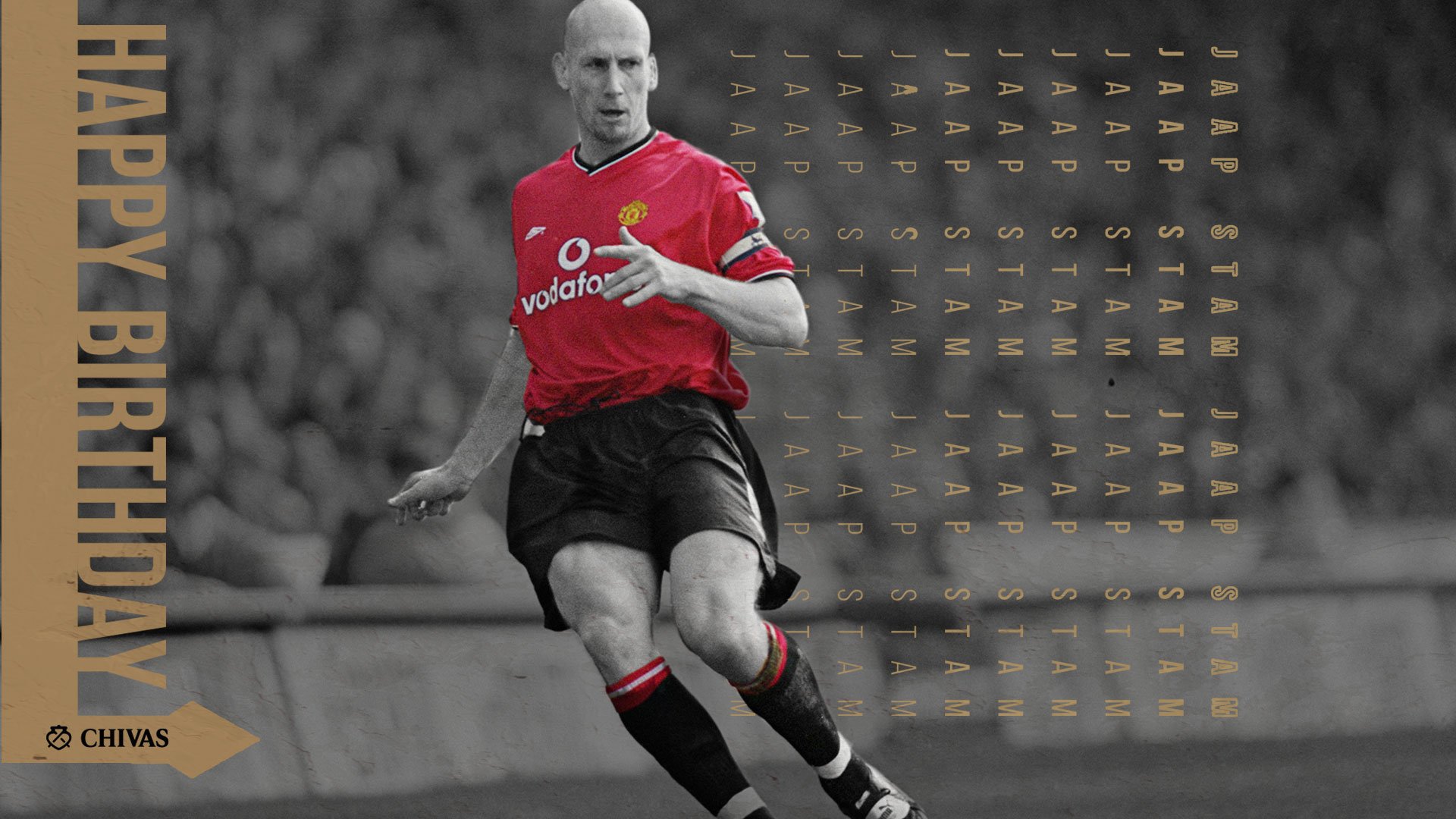 Manchester United leader. A rock at the back. An #MUFC great. Happy birthday, Jaap Stam