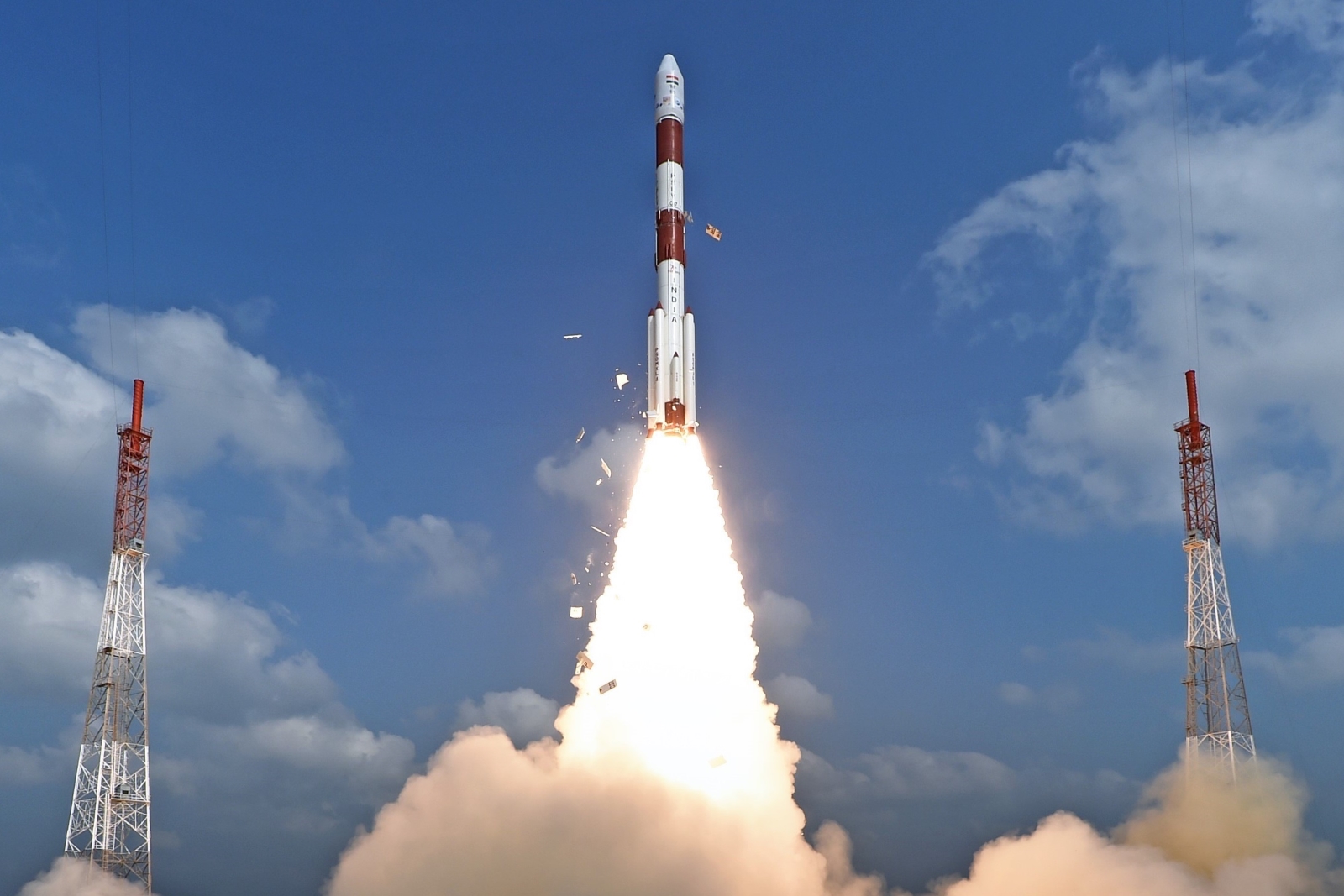 PSLV C37 Liftoff 3 (zoomed In Image)