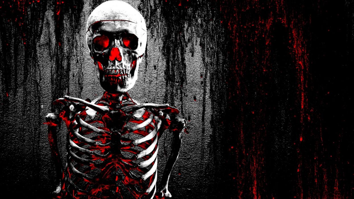 Skeleton skeletons dark skulls skull glow wallpaperx900
