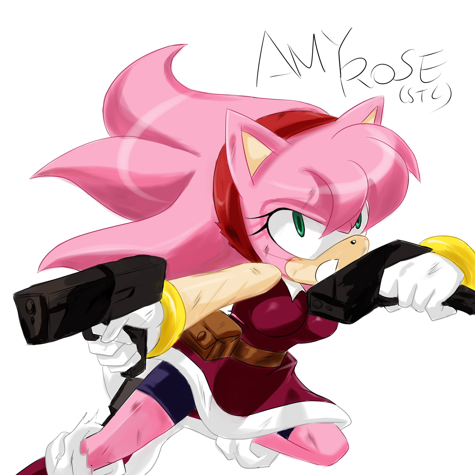 Adult Amy Rose GIRLS fan Art