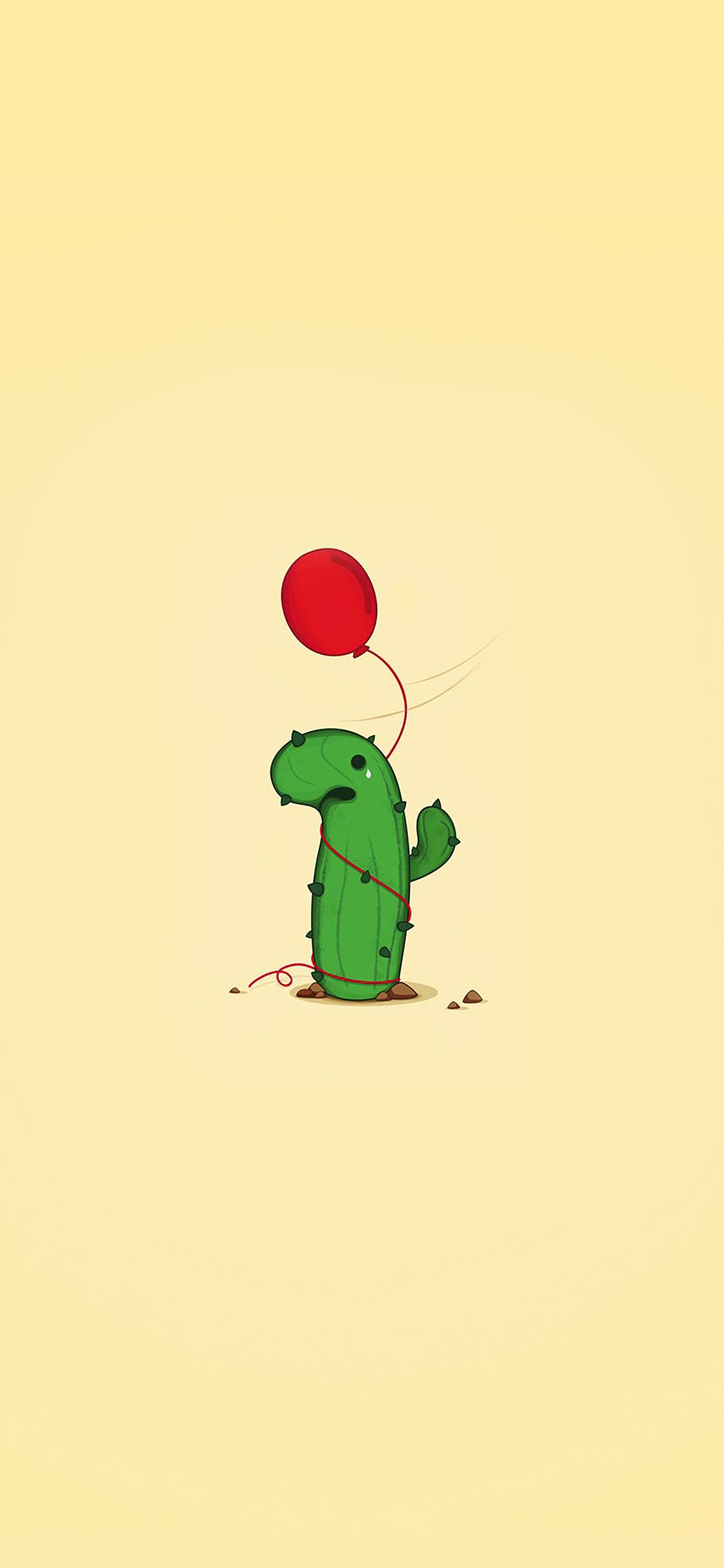 Cute Cactus Ballon Illust Art Minimal
