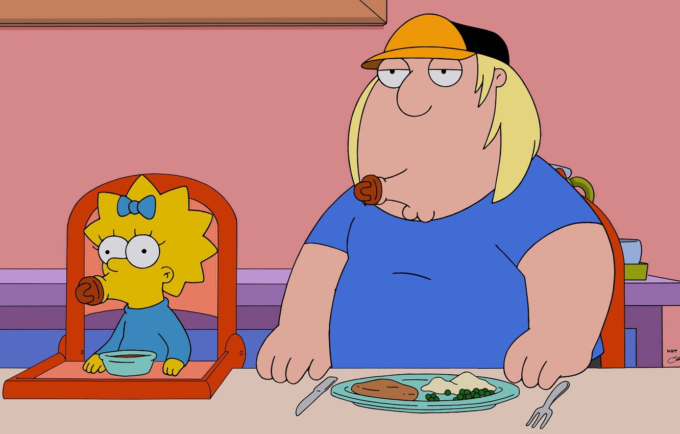 Wallpaper The simpsons, Family guy, Family Guy, The Simpsons, Maggie Simpson, Maggie Simpson, Chris Griffin, Chris Griffin, Nipple image for desktop, section фильмы