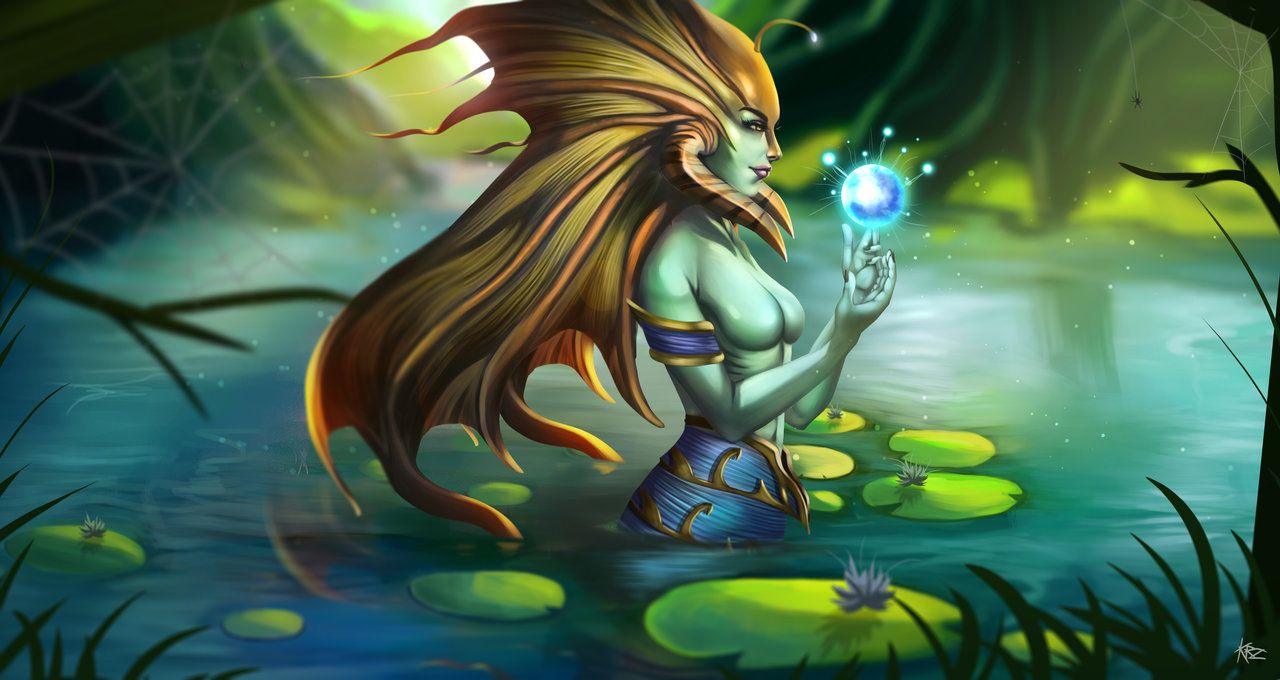 Dota 2: Naga siren and Io by Kvnruz. Naga, Dota 2, Dota 2 wallpaper