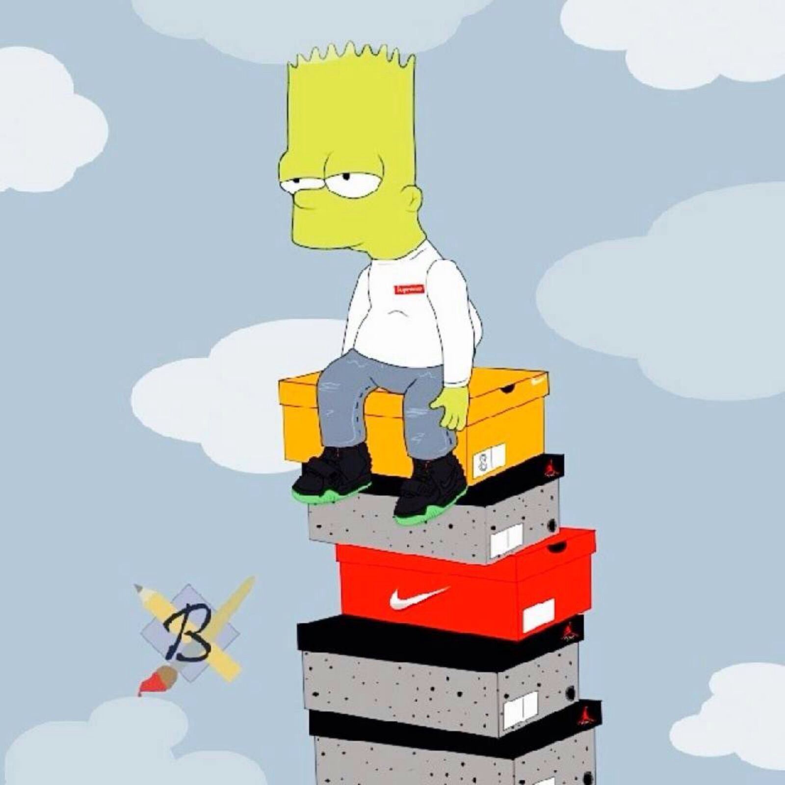 Nike Bart Simpson Wallpaper