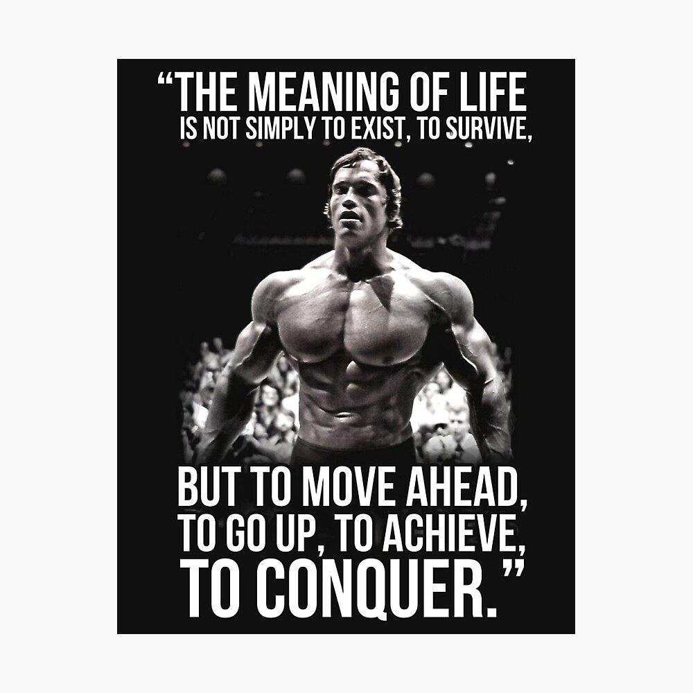 The meaning of life Schwarzenegger (HD) Metal Print