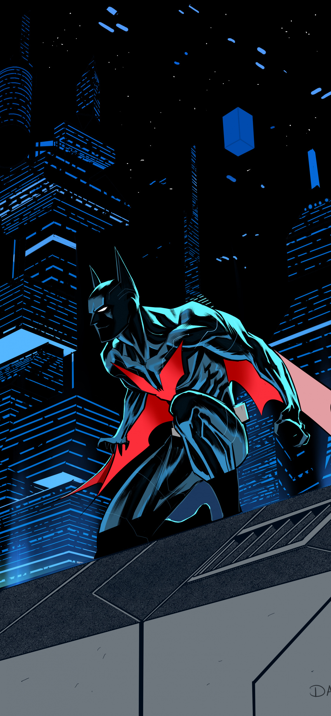 Batman Beyond, future batman, artwork, dark, art wallpaper, 3300x5100, HD image, picture, 604119a1