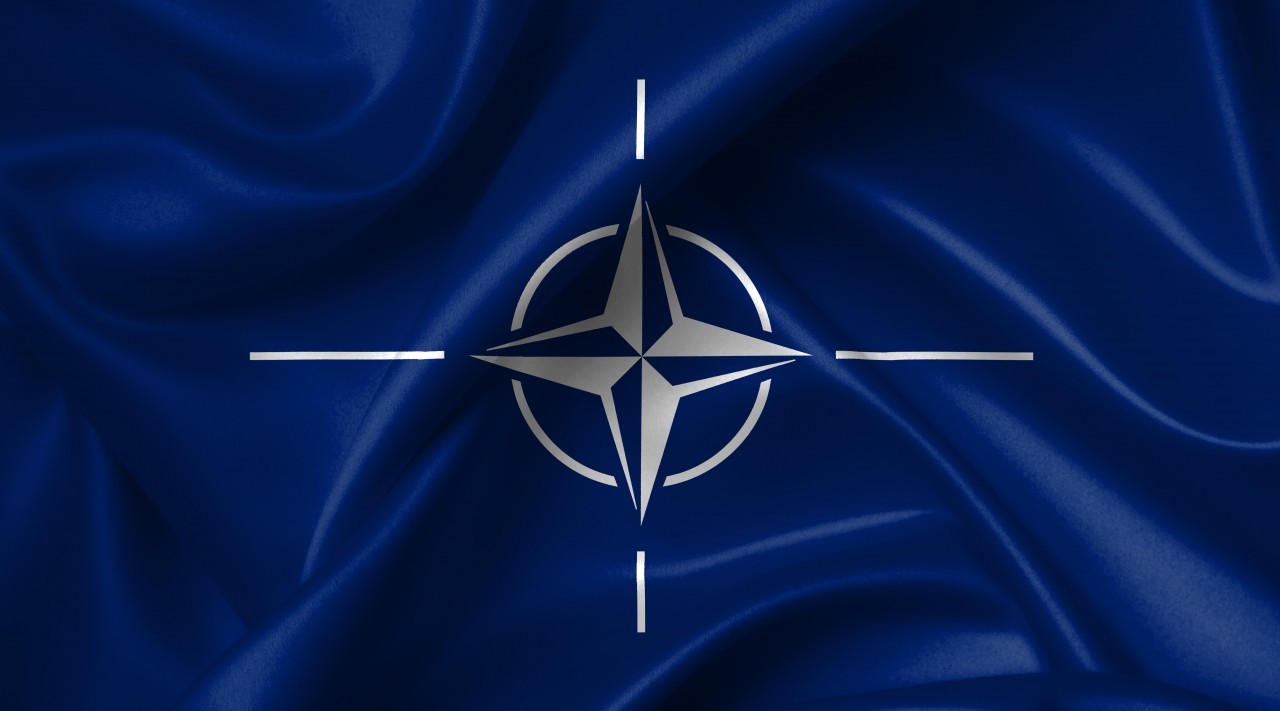 North Atlantic Treaty Organization Flag (NATO Flag). Free