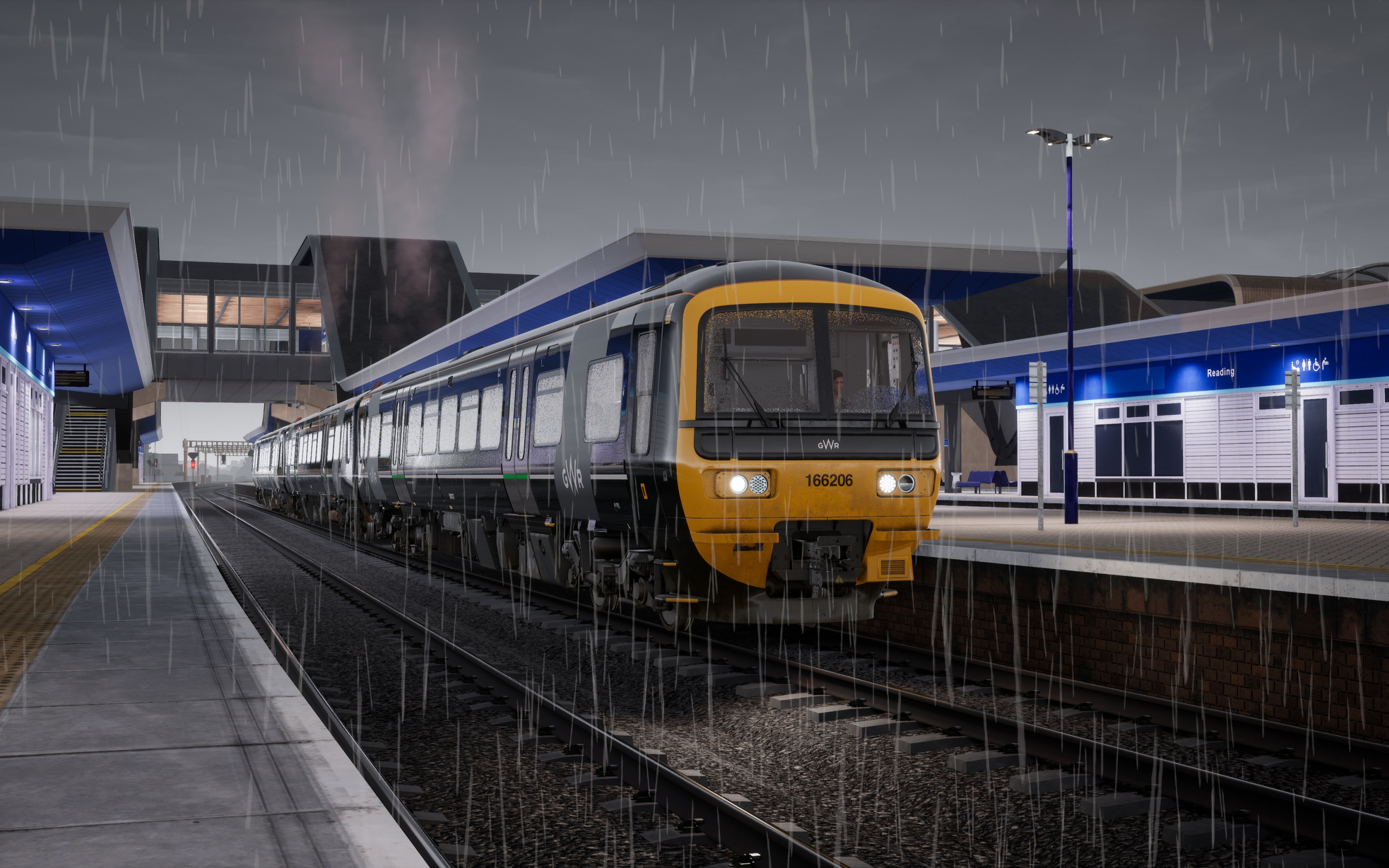 Download wallpaper Train Sim World 2020, train, diesel train, train simulator, commuter train, poster, promo materials for desktop with resolution 2880x1800. High Quality HD picture wallpaper