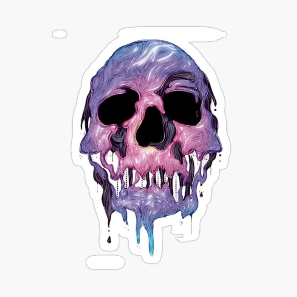Dripping Skull Poster By Dark Happiness