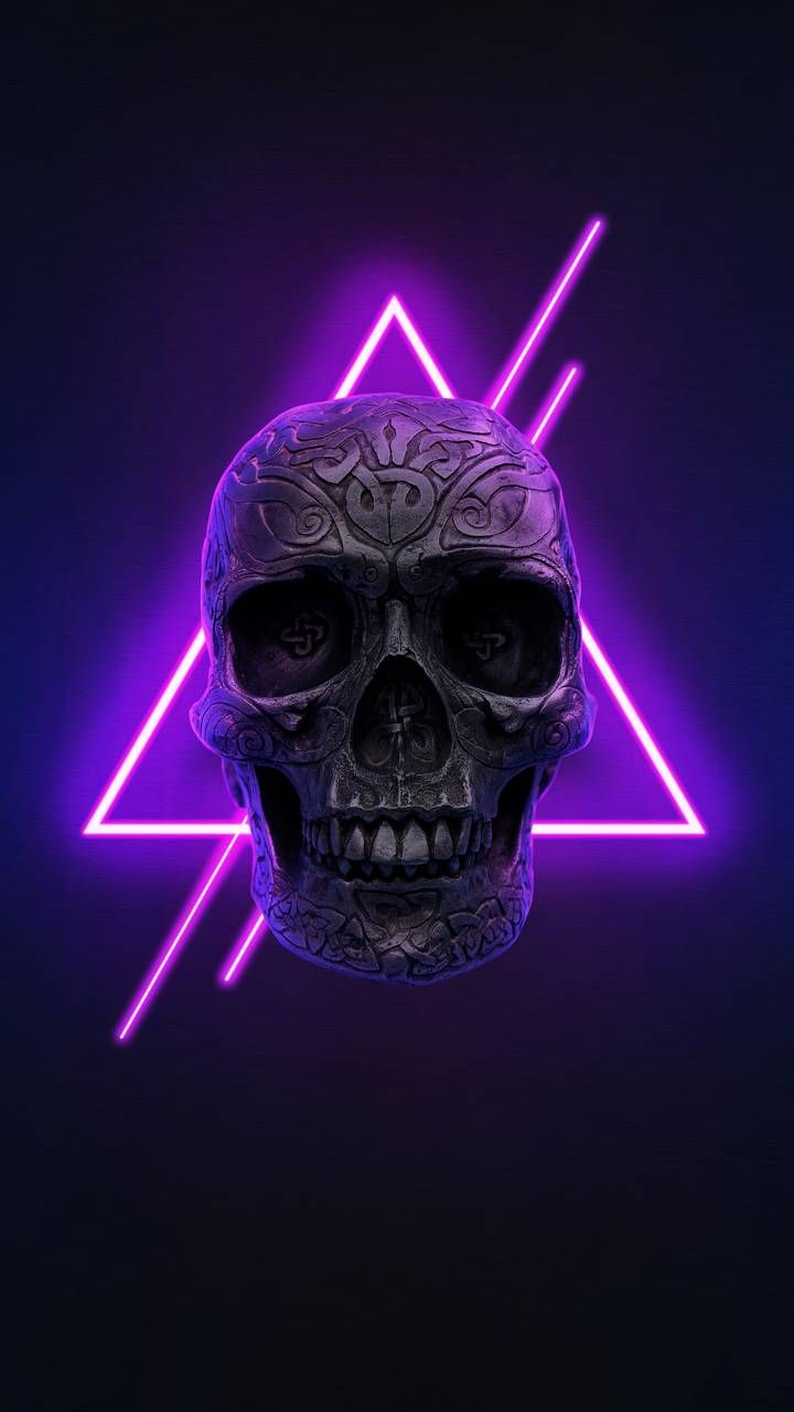 Download Neon skull wallpaper by hasaka now. Browse millions of popular Neon Wallpaper and Ringtone. Skull wallpaper, Neon wallpaper, Skull