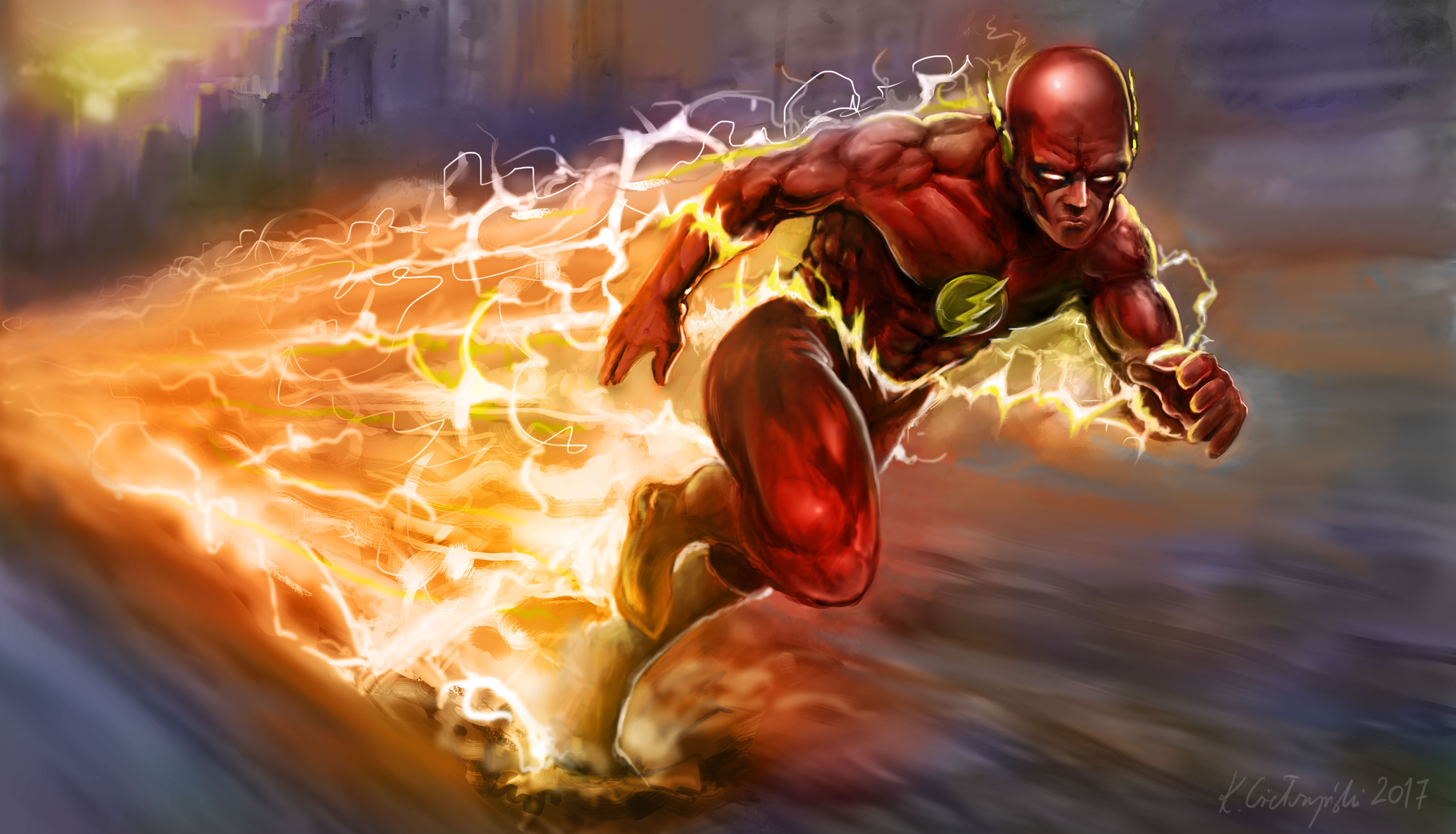 The Flash Running Artwork 5k, HD Artist, 4k Wallpaper, Image, Background, Photo and Picture