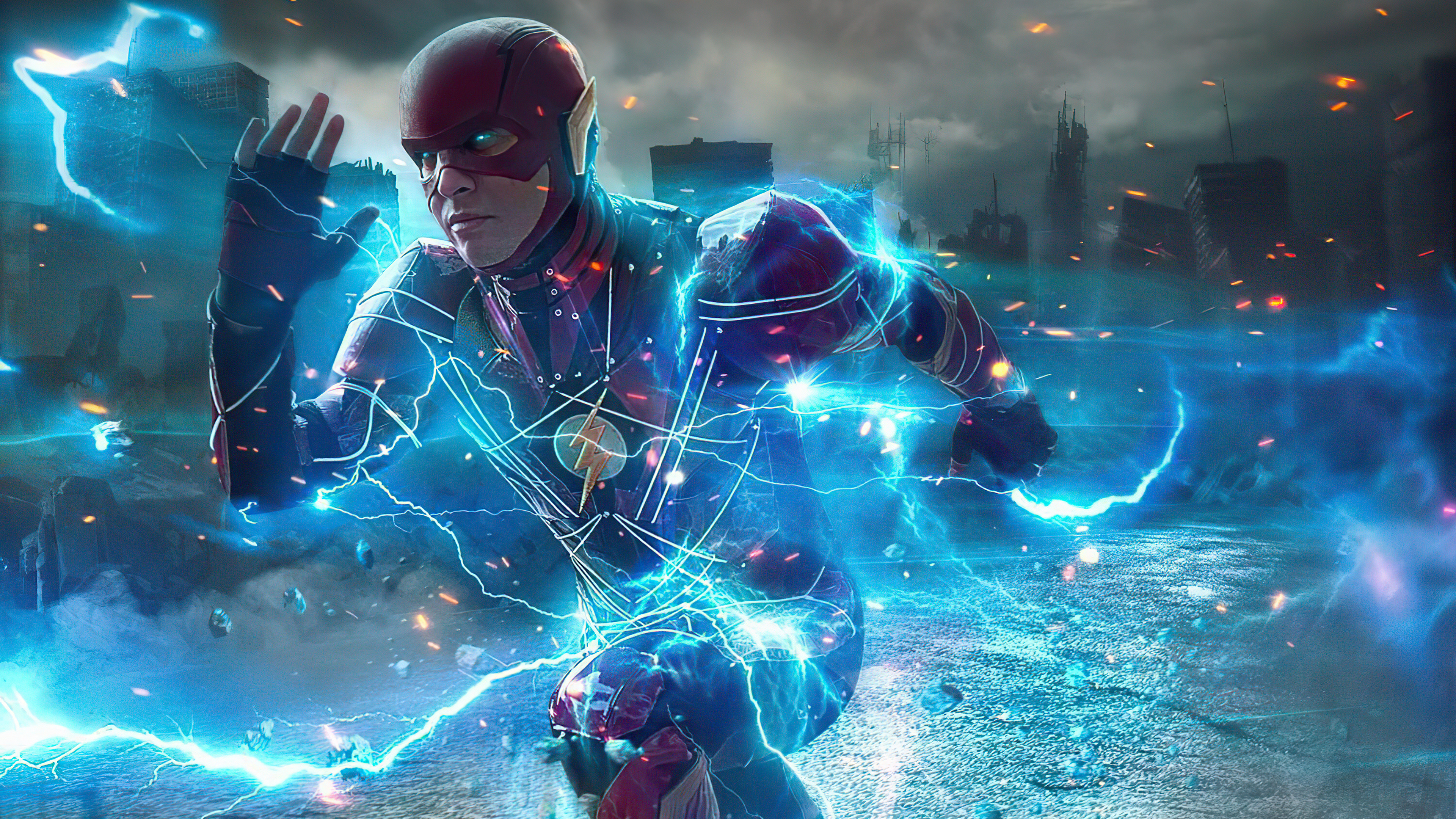 Flash Running Lightning 4k, HD Superheroes, 4k Wallpaper, Image, Background, Photo and Picture
