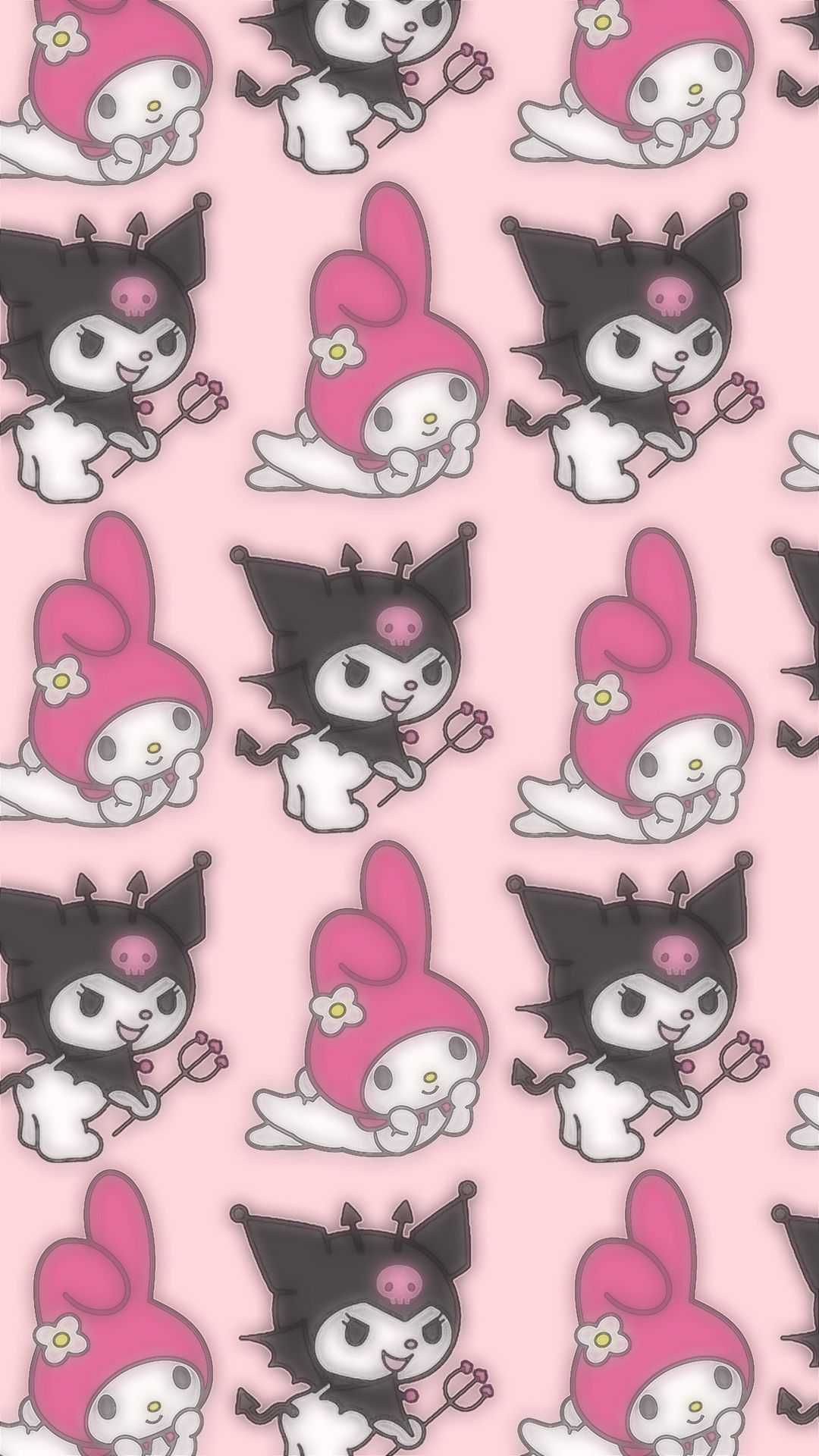 kuromi hello kitty matching wallpaper｜TikTok Search