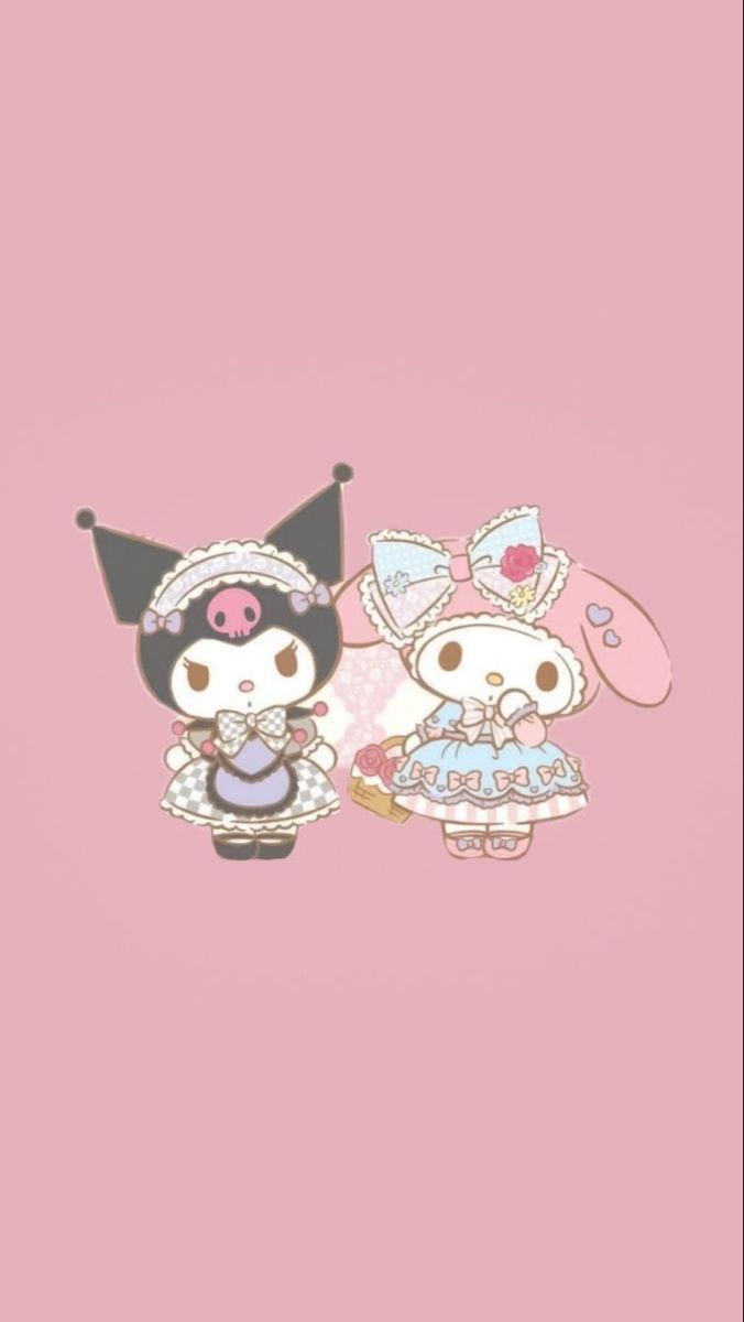 ︎; my melody and kuromi wallpaper. Hello kitty iphone wallpaper, My melody wallpaper, Hello kitty picture