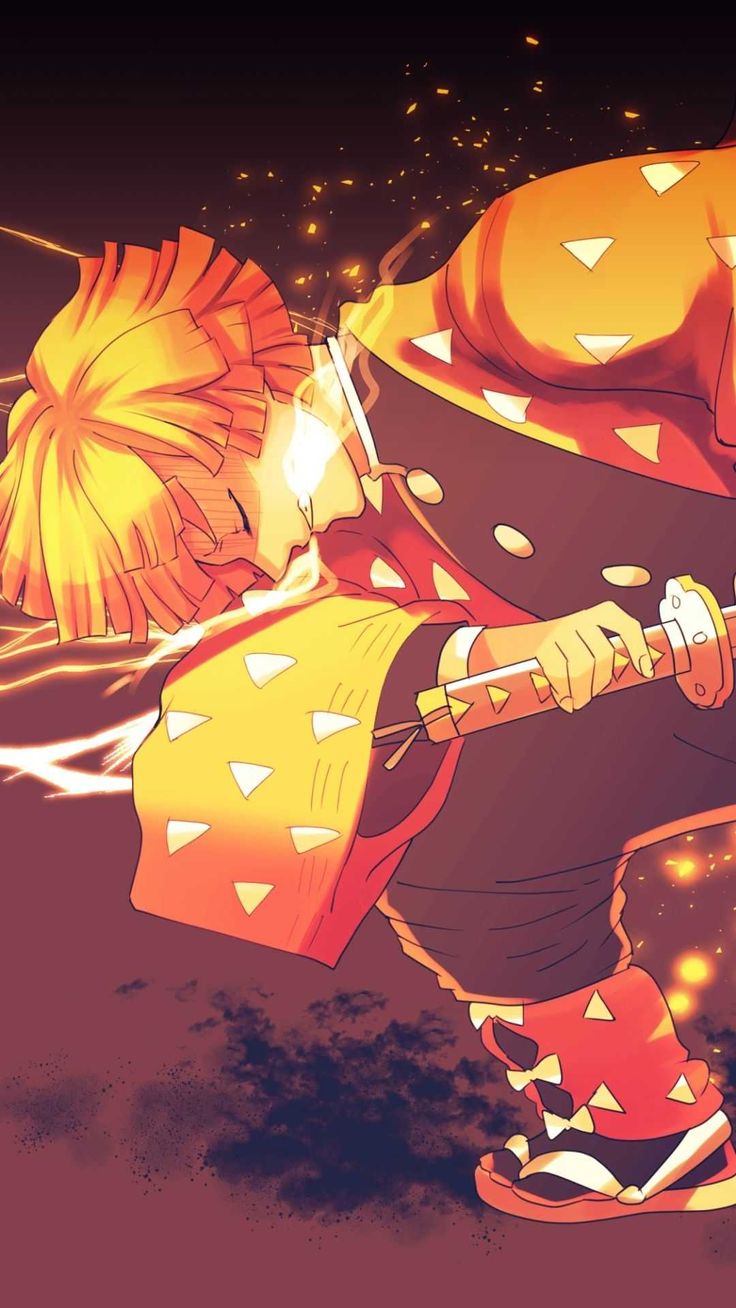 Zenitsu Agatsuma Wallpaper Discover more Fictional Character, Hero, Movement, orange color, Warrior wallpaper. htt. Warriors wallpaper, Wallpaper, Anime wallpaper