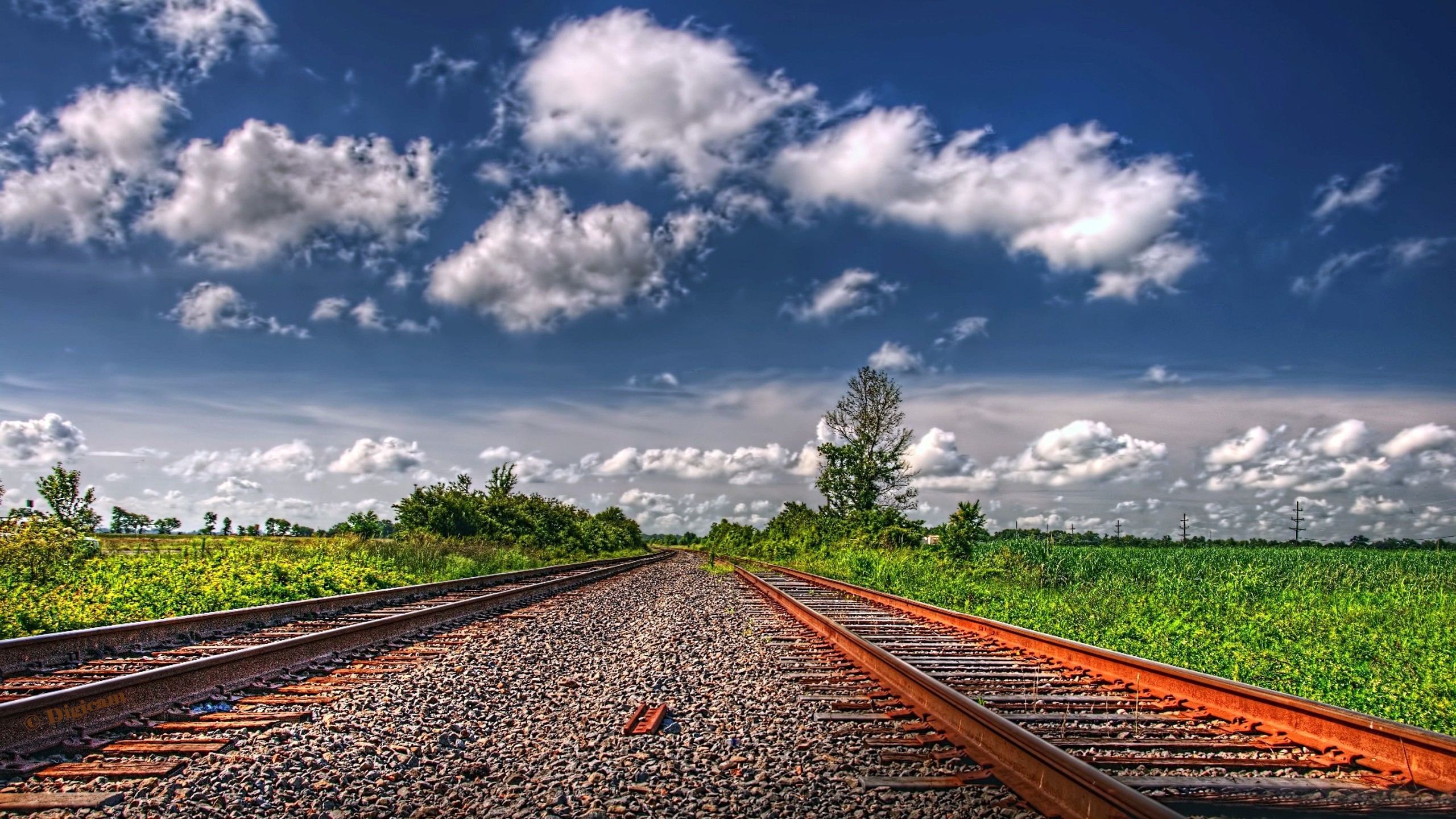 Free download Landscape railway Computer Wallpaper Desktop Background 2560x1440 [2560x1440] for your Desktop, Mobile & Tablet. Explore Railroad Wallpaper for Computers. Free Christmas Wallpaper For Computer, Spring Wallpaper For