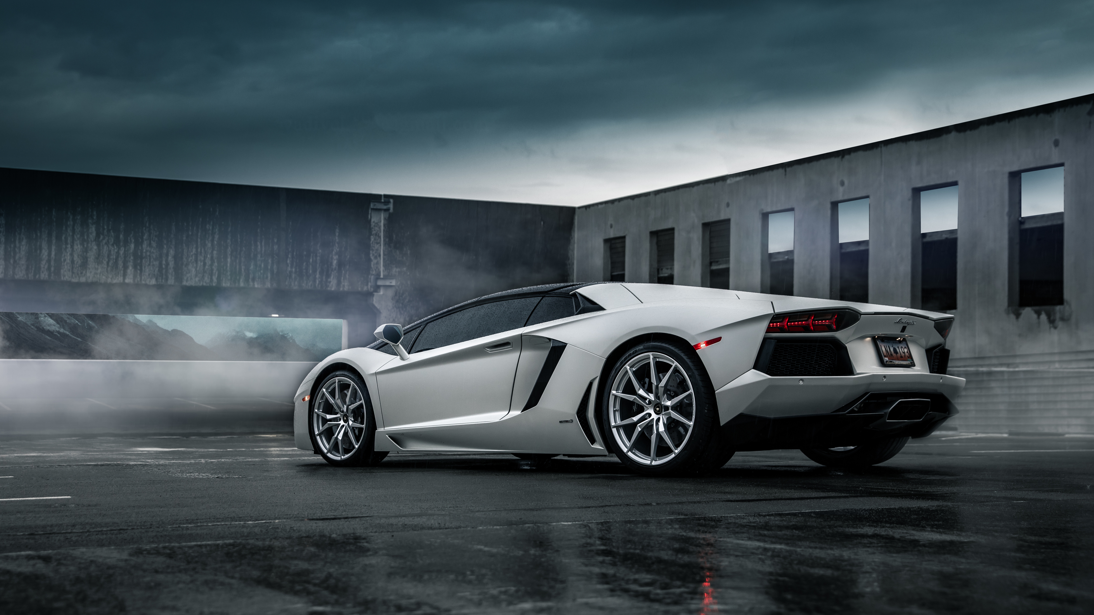 Wallpaper 4k Grey Lamborghini Aventador 2019 Wallpaper