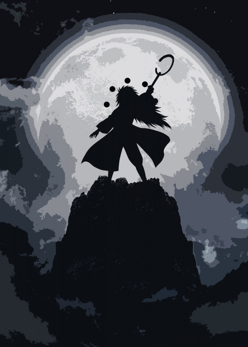 Moon Fight 3' Poster by Freak Creator. Displate. Madara uchiha wallpaper, Naruto uzumaki art, Naruto wallpaper